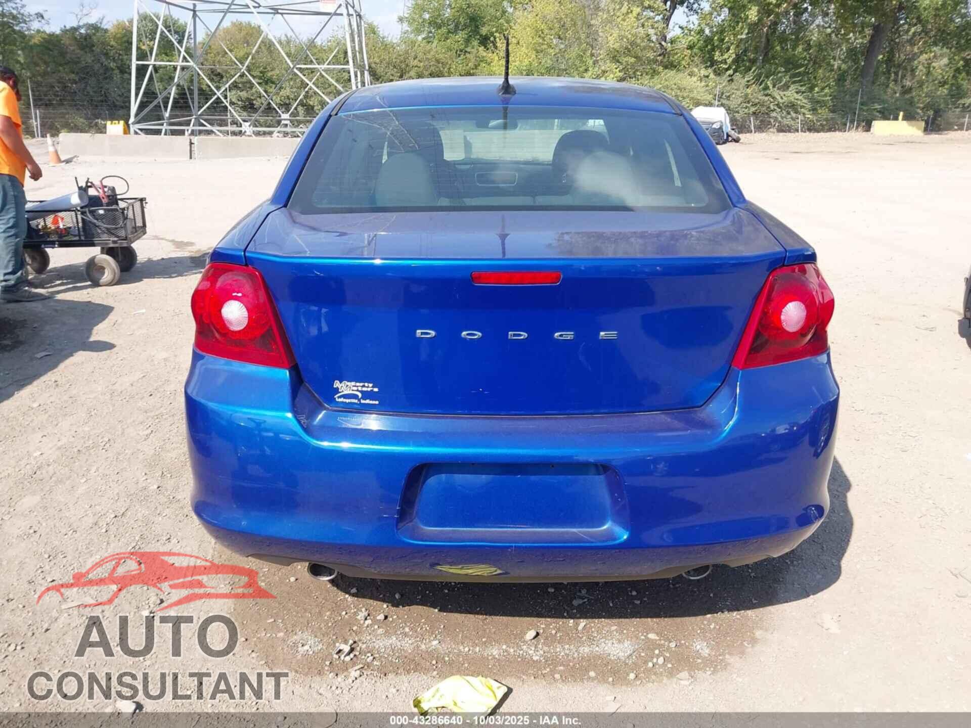 DODGE AVENGER 2013 - 1C3CDZAG7DN754253