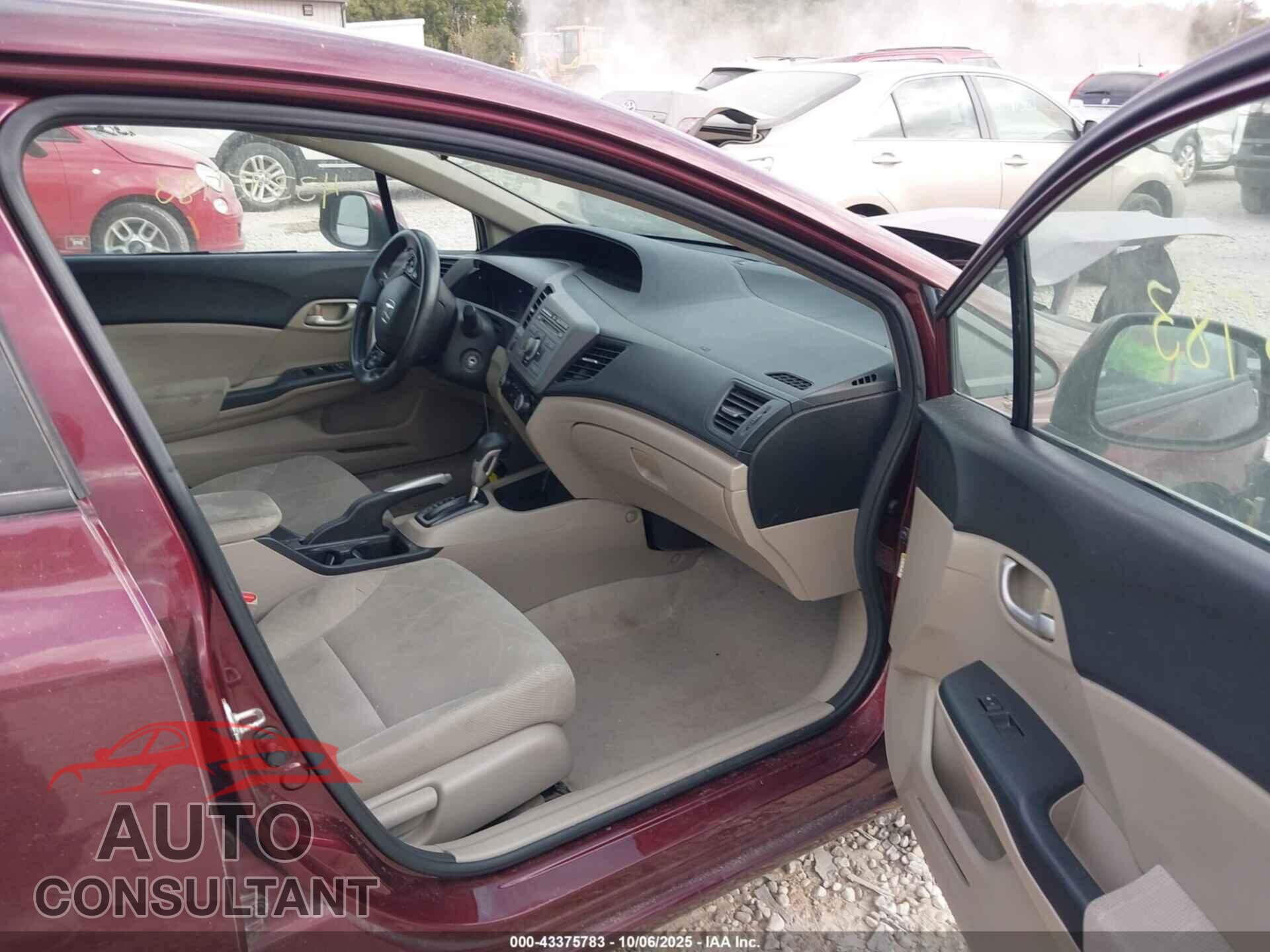 HONDA CIVIC 2012 - 19XFB2F52CE034133