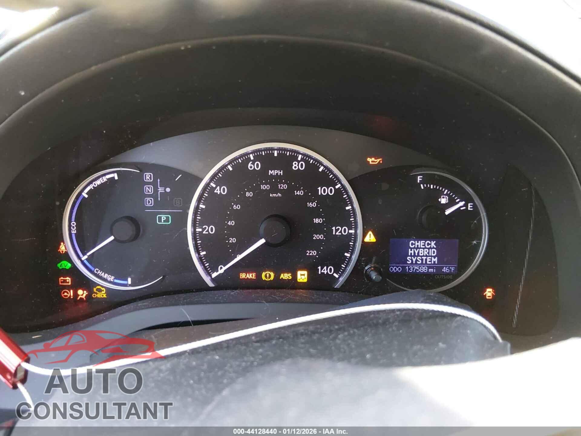 LEXUS CT 2013 - JTHKD5BH4D2125346