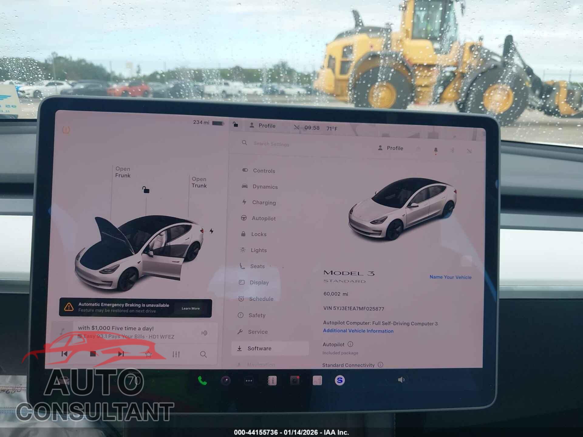 TESLA MODEL 3 2021 - 5YJ3E1EA7MF025877