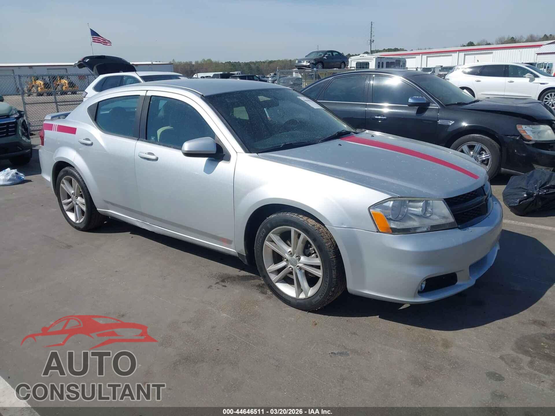 DODGE AVENGER 2013 - 1C3CDZAG8DN696444