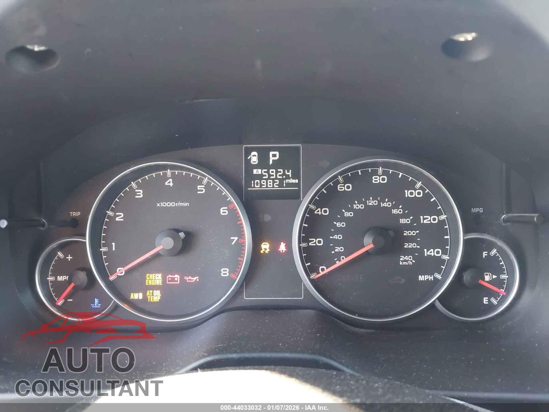 SUBARU OUTBACK 2013 - 4S4BRCCC3D3287257