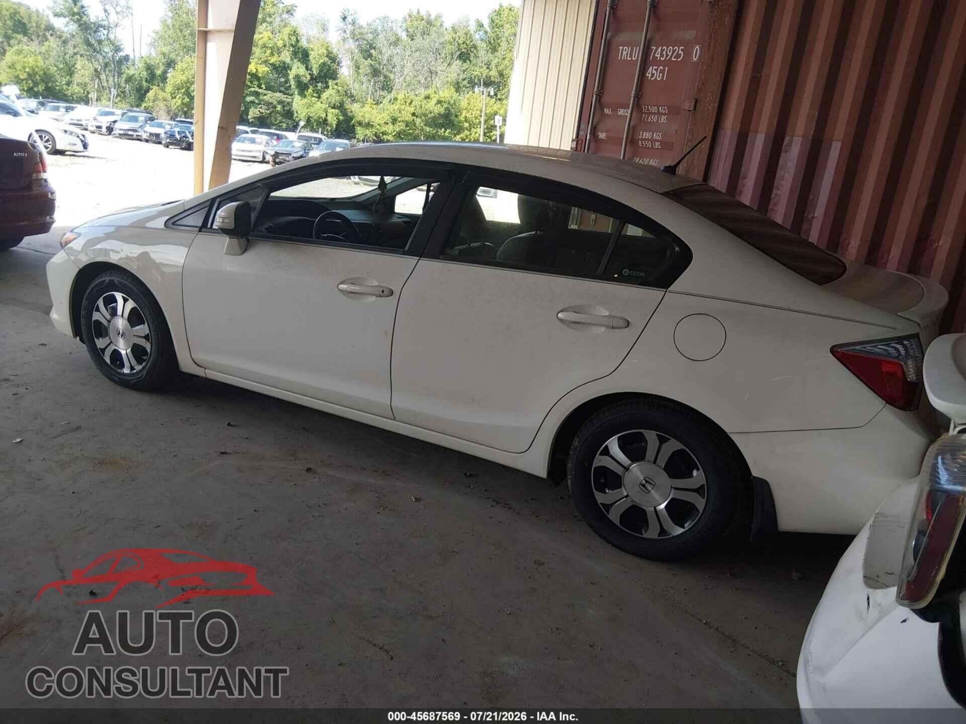 HONDA CIVIC HYBRID 2012 - JHMFB4F34CS007795