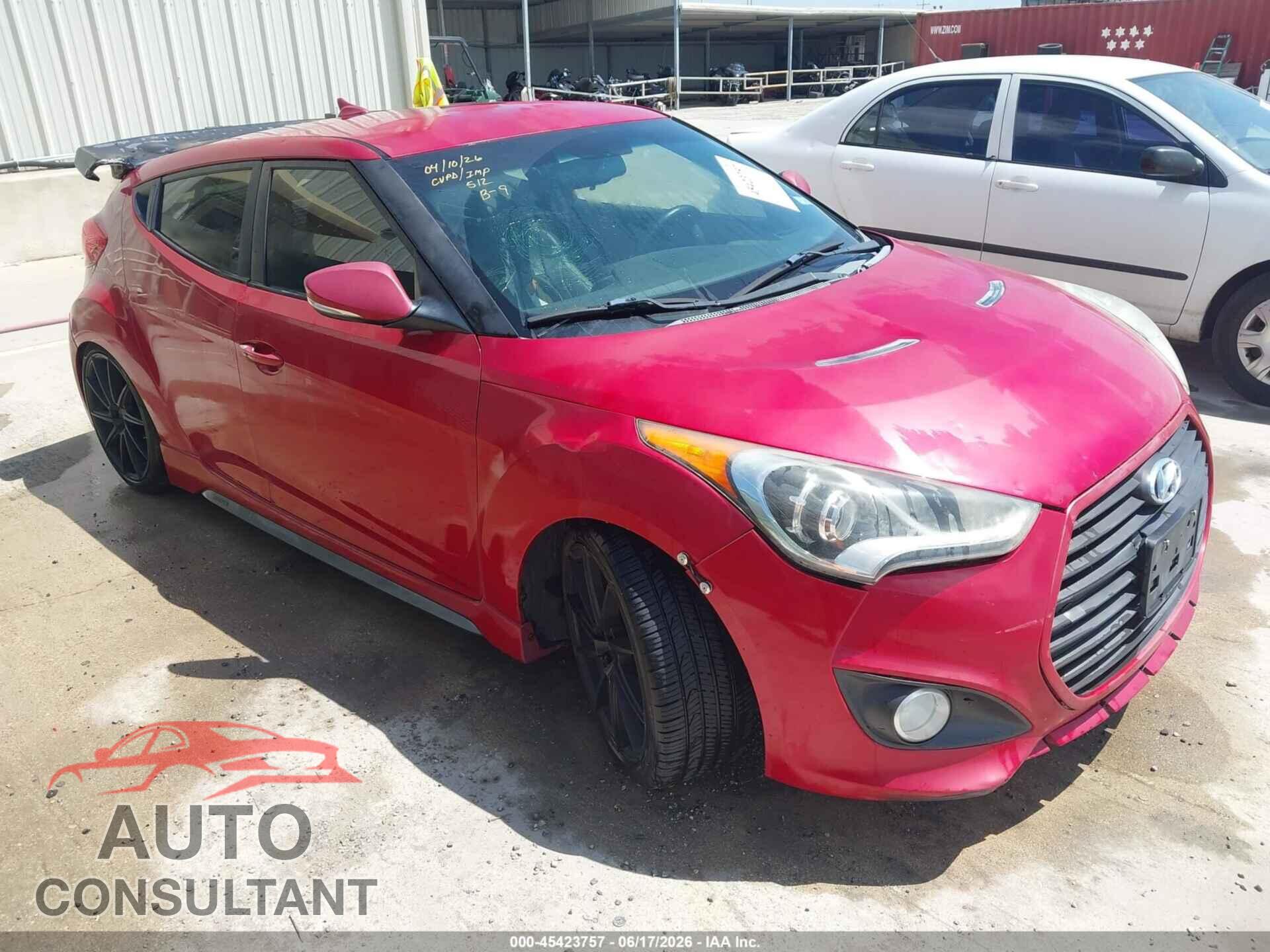 HYUNDAI VELOSTER 2014 - KMHTC6AE9EU206916