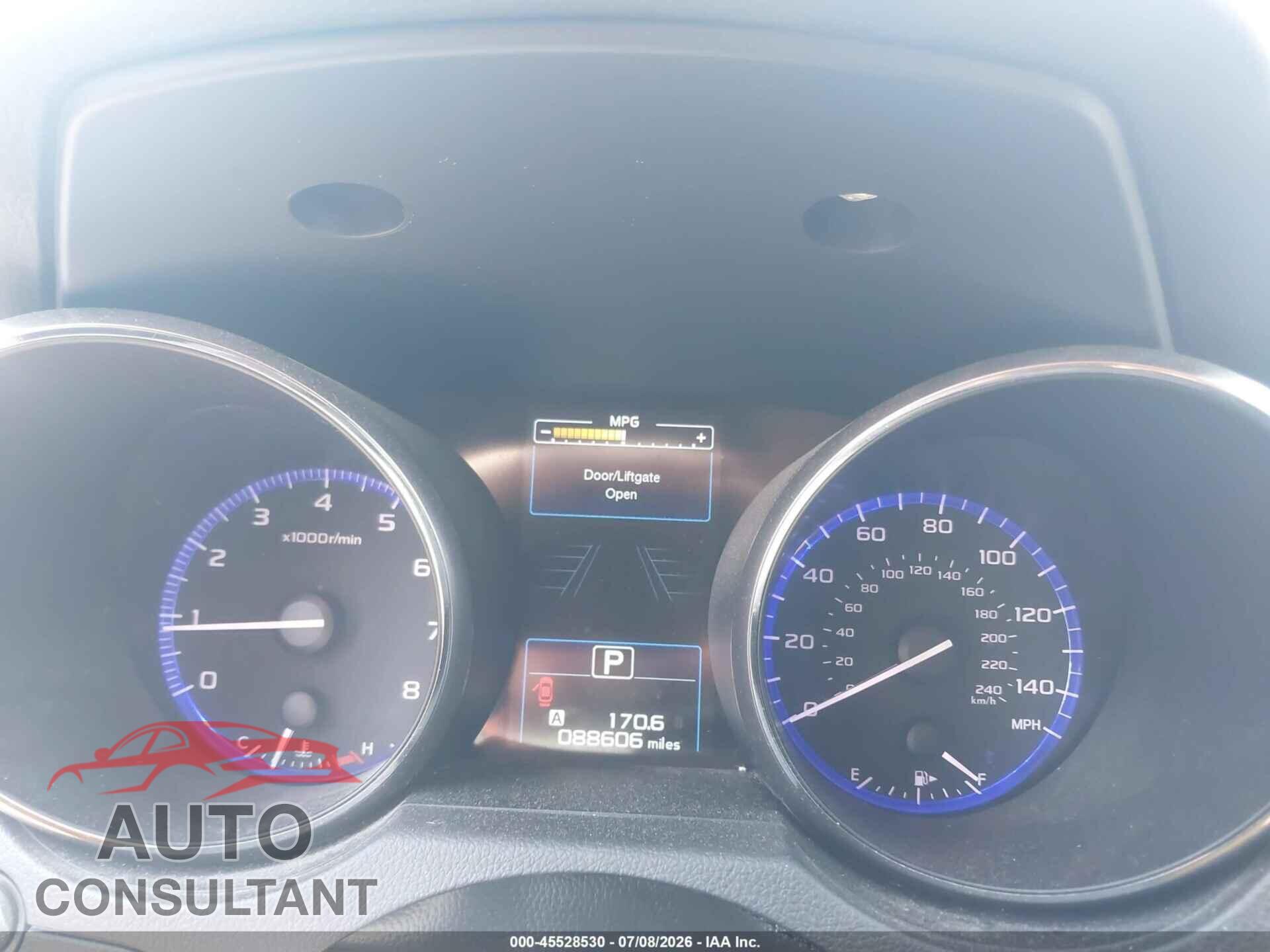 SUBARU OUTBACK 2017 - 4S4BSAFC6H3349731