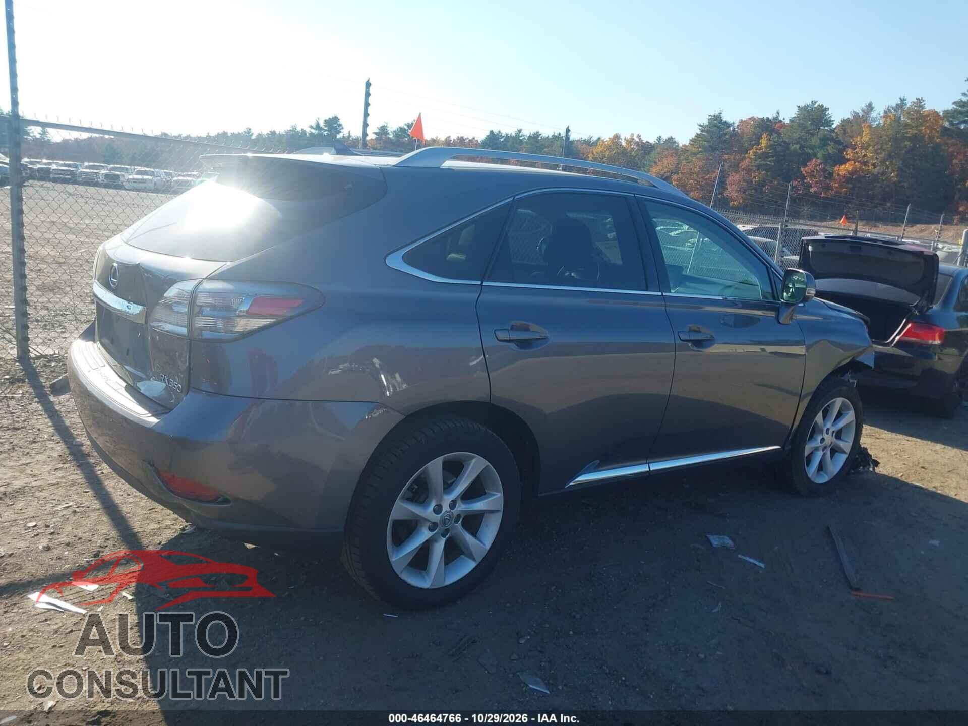LEXUS RX 350 2012 - 2T2BK1BA2CC126834