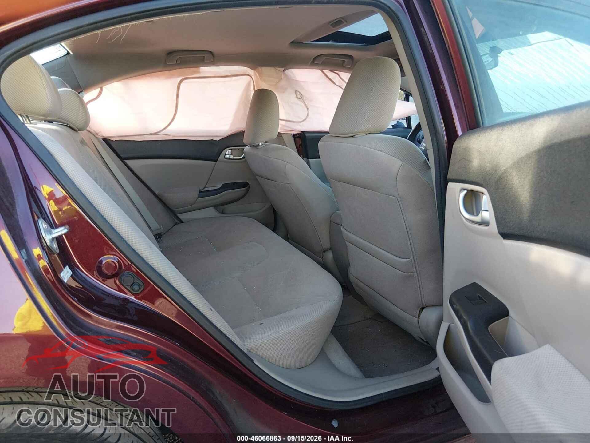 HONDA CIVIC 2012 - 19XFB2F89CE343236