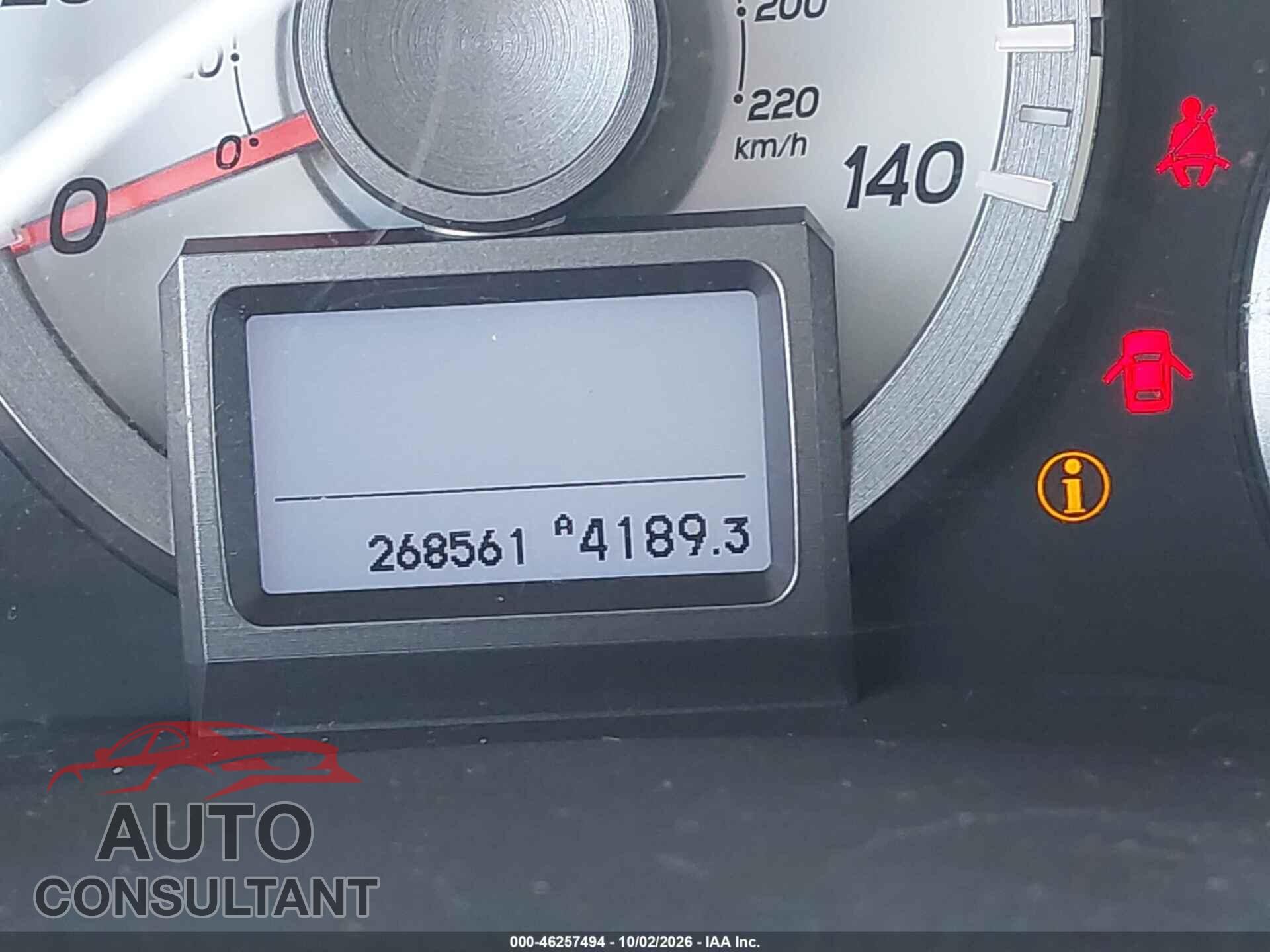 HONDA PILOT 2012 - 5FNYF3H98CB008410