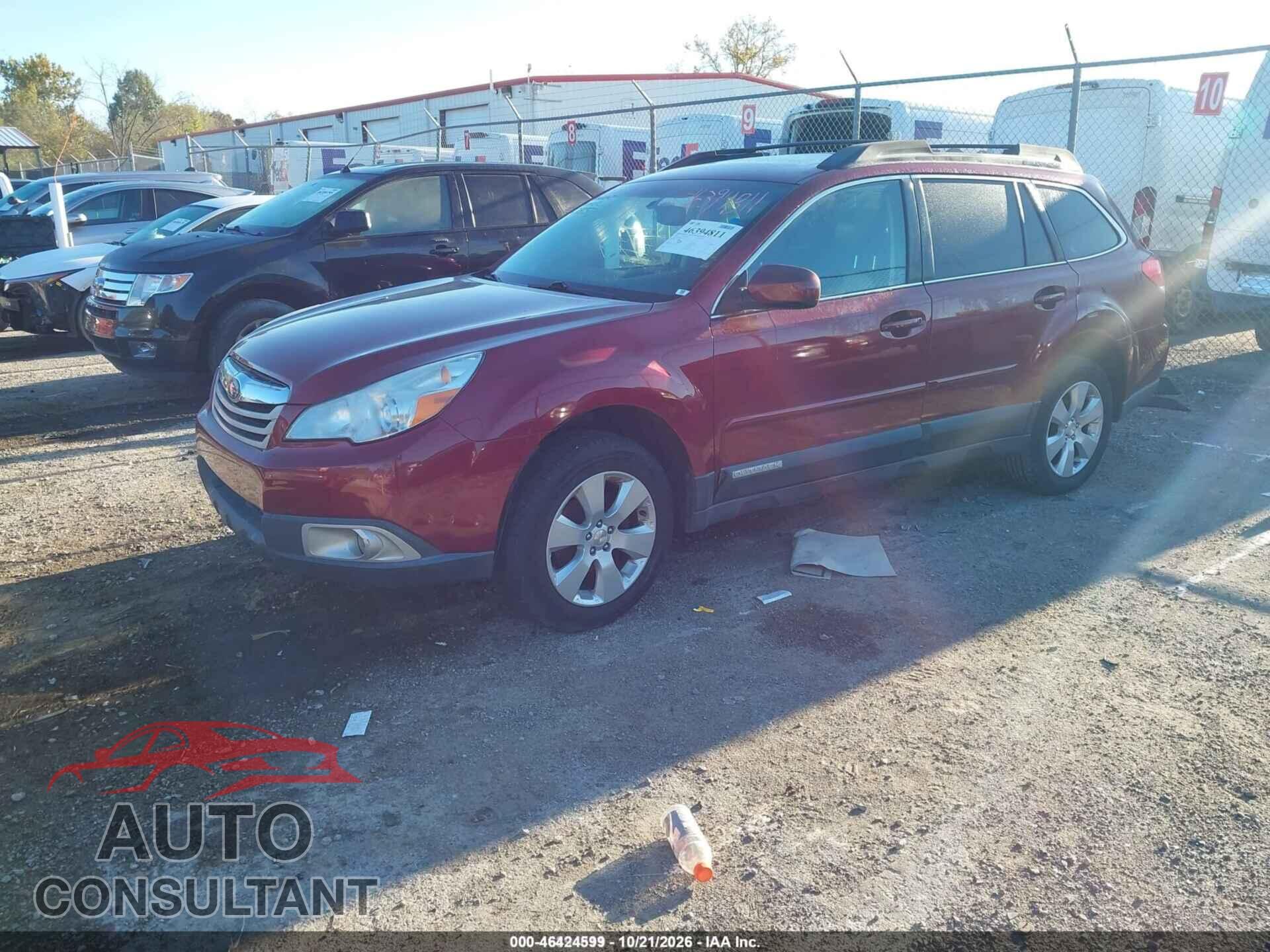 SUBARU OUTBACK 2012 - 4S4BRBHCXC3278377