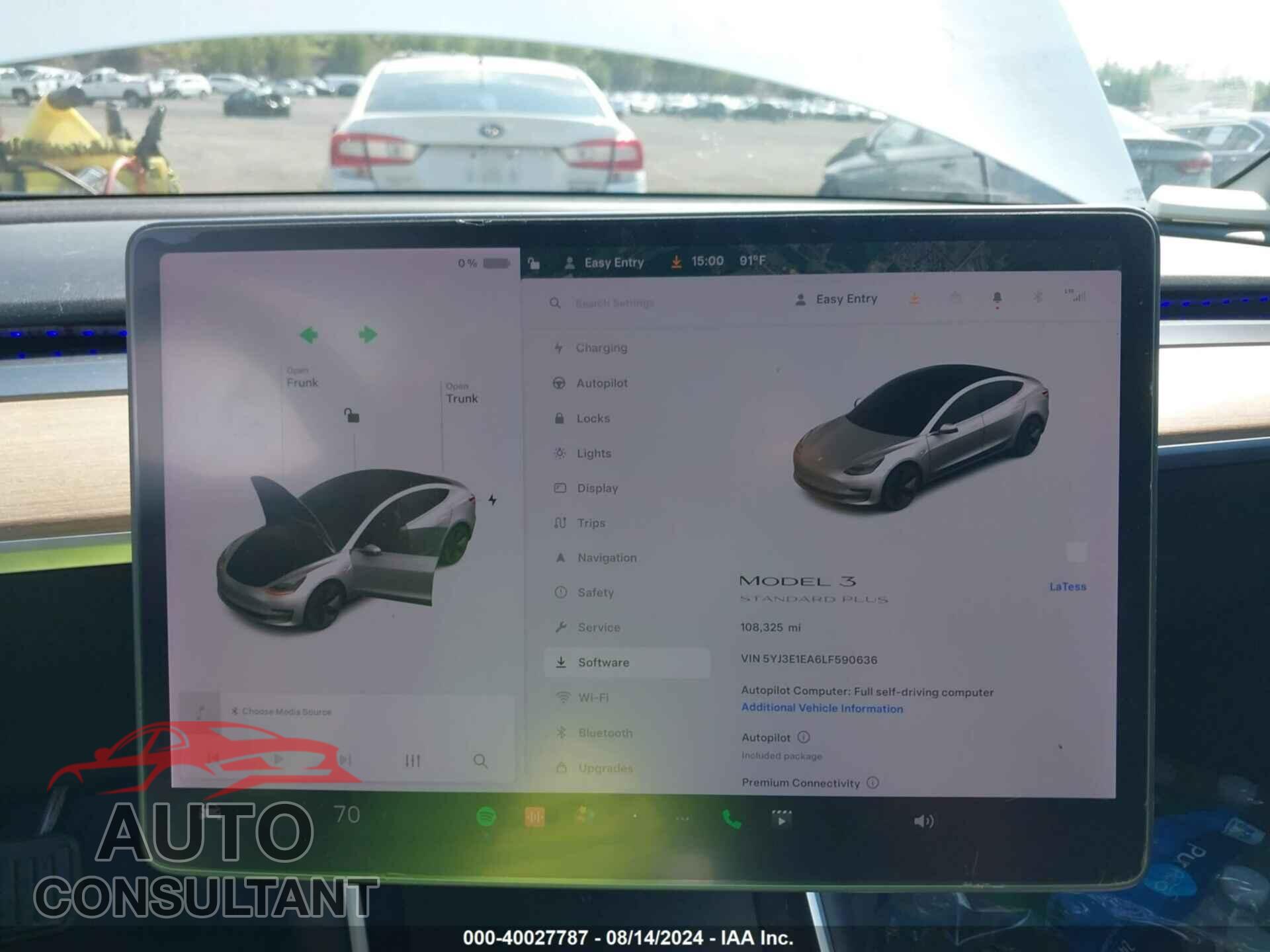TESLA MODEL 3 2020 - 5YJ3E1EA6LF590636