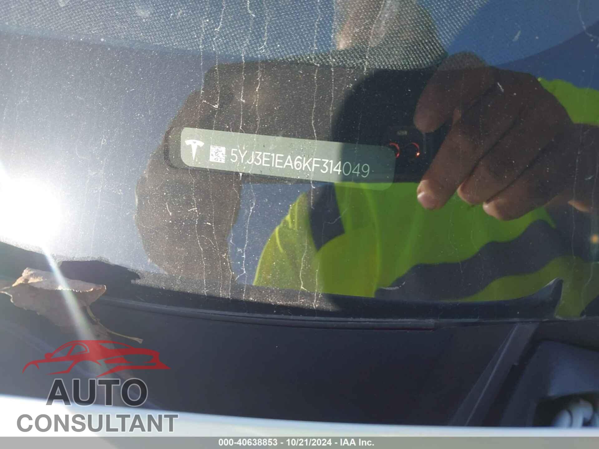 TESLA MODEL 3 2019 - 5YJ3E1EA6KF314049