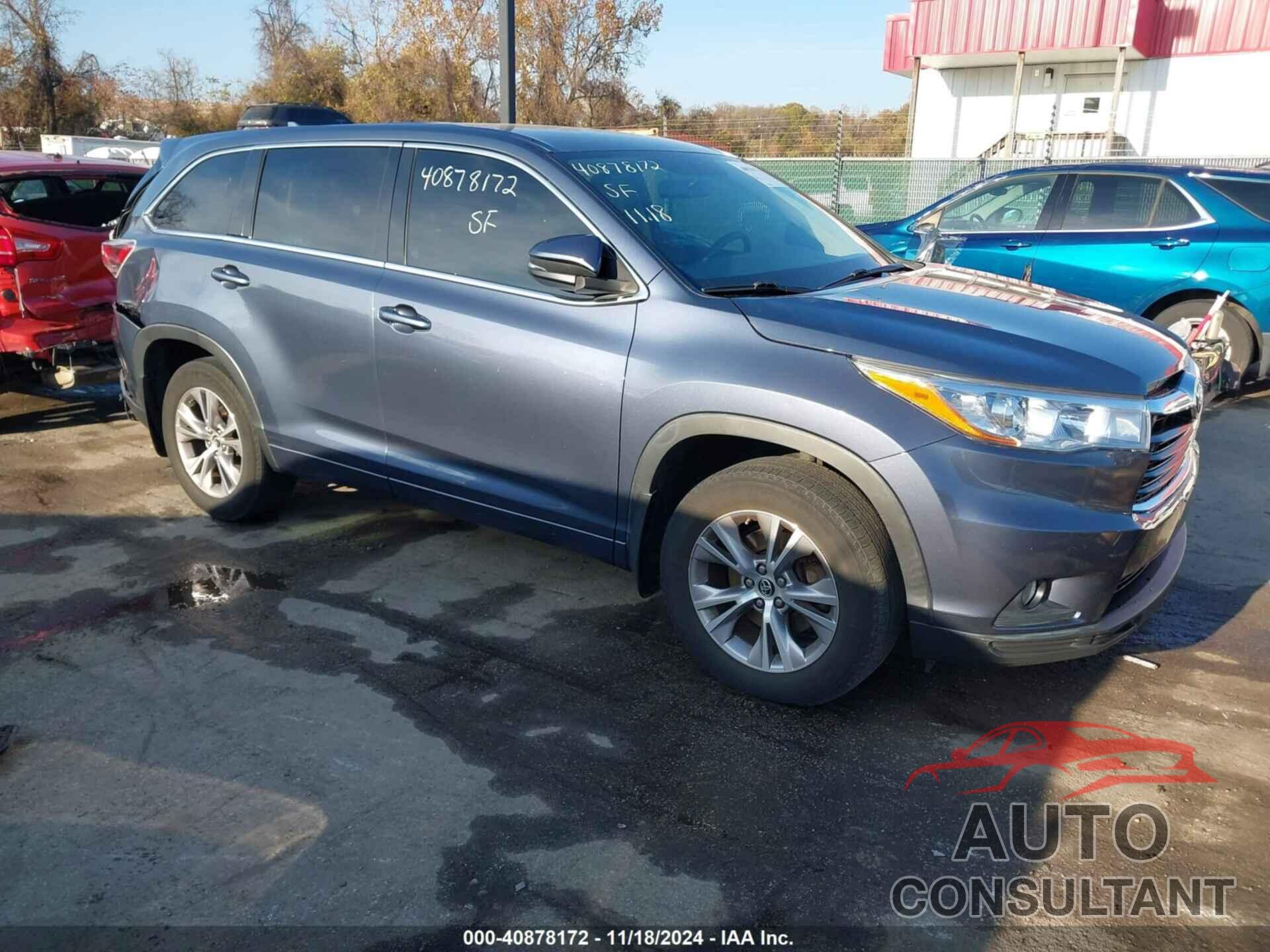 TOYOTA HIGHLANDER 2016 - 5TDBKRFH3GS256239