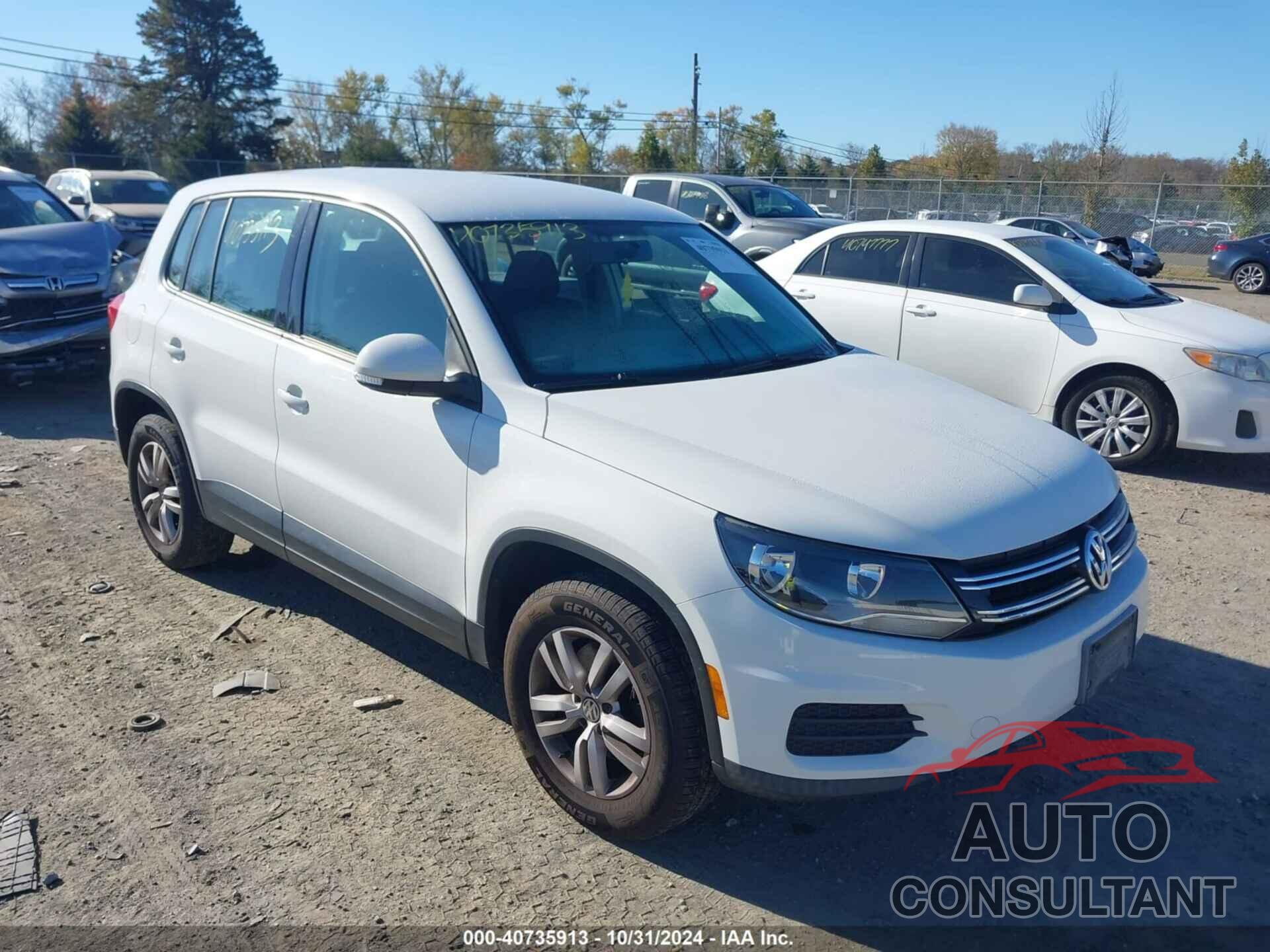 VOLKSWAGEN TIGUAN 2013 - WVGBV7AX2DW520617