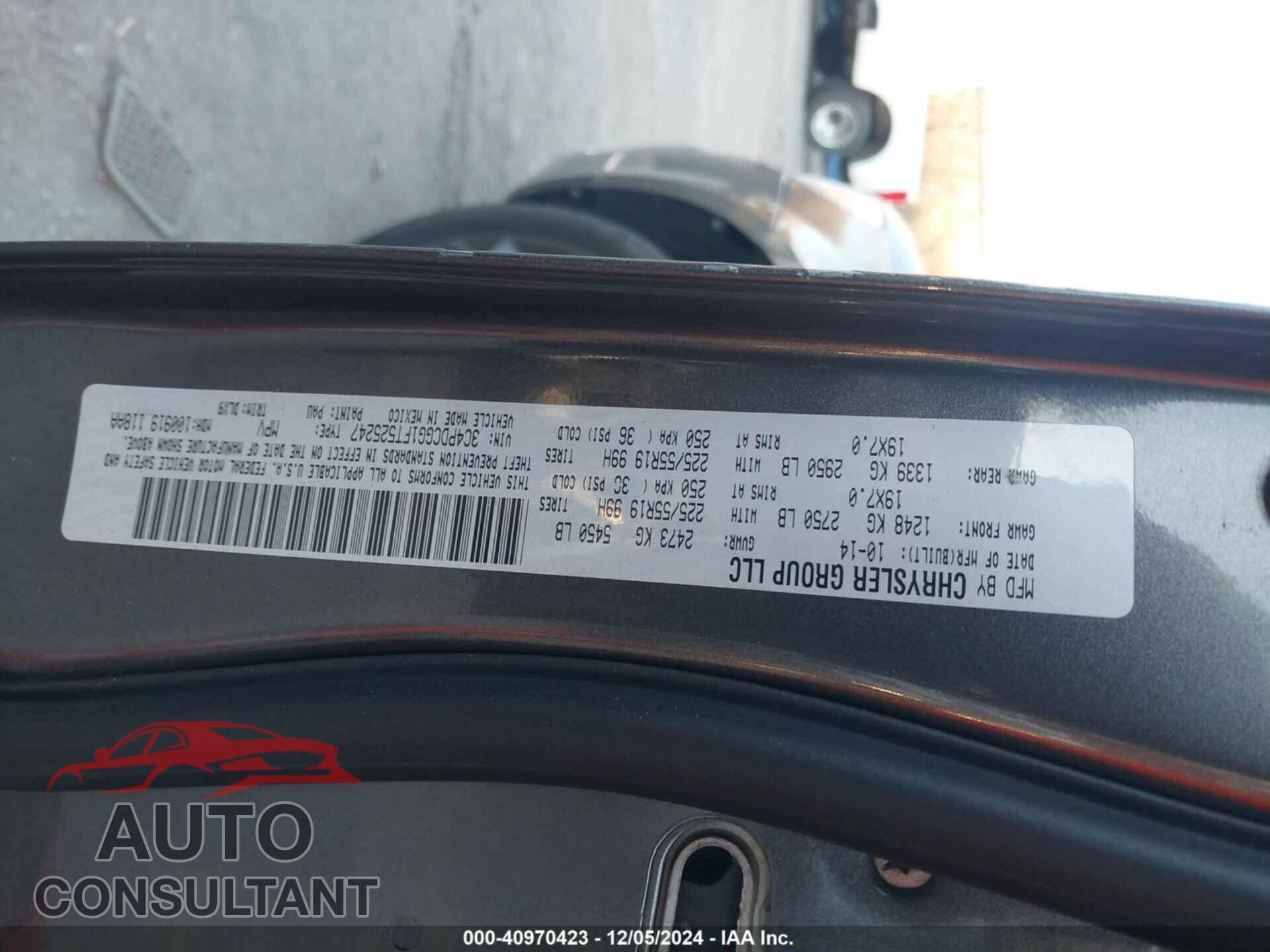 DODGE JOURNEY 2015 - 3C4PDCGG1FT525247