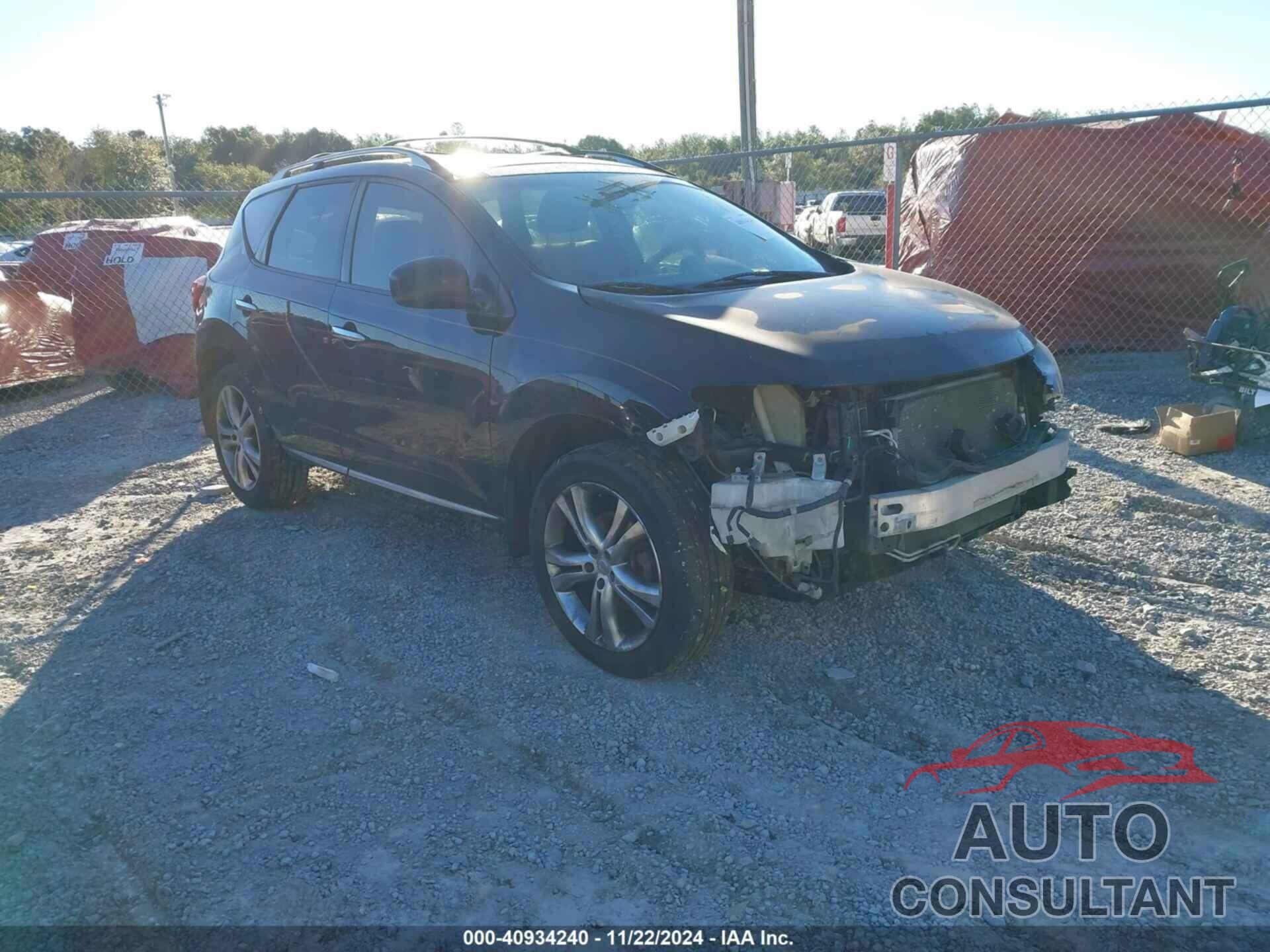 NISSAN MURANO 2010 - JN8AZ1MU9AW014625