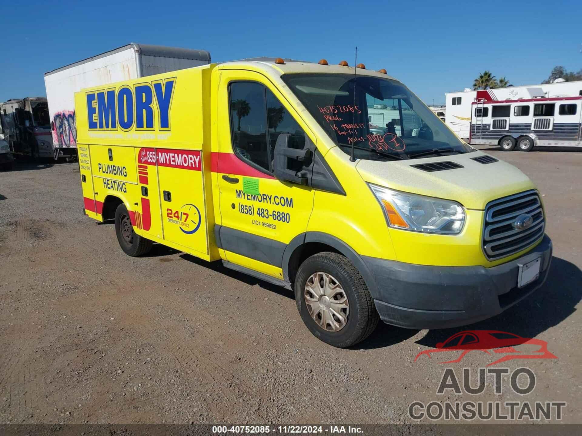 FORD TRANSIT-250 CUTAWAY 2016 - 1FDYR5PMXGKA54690