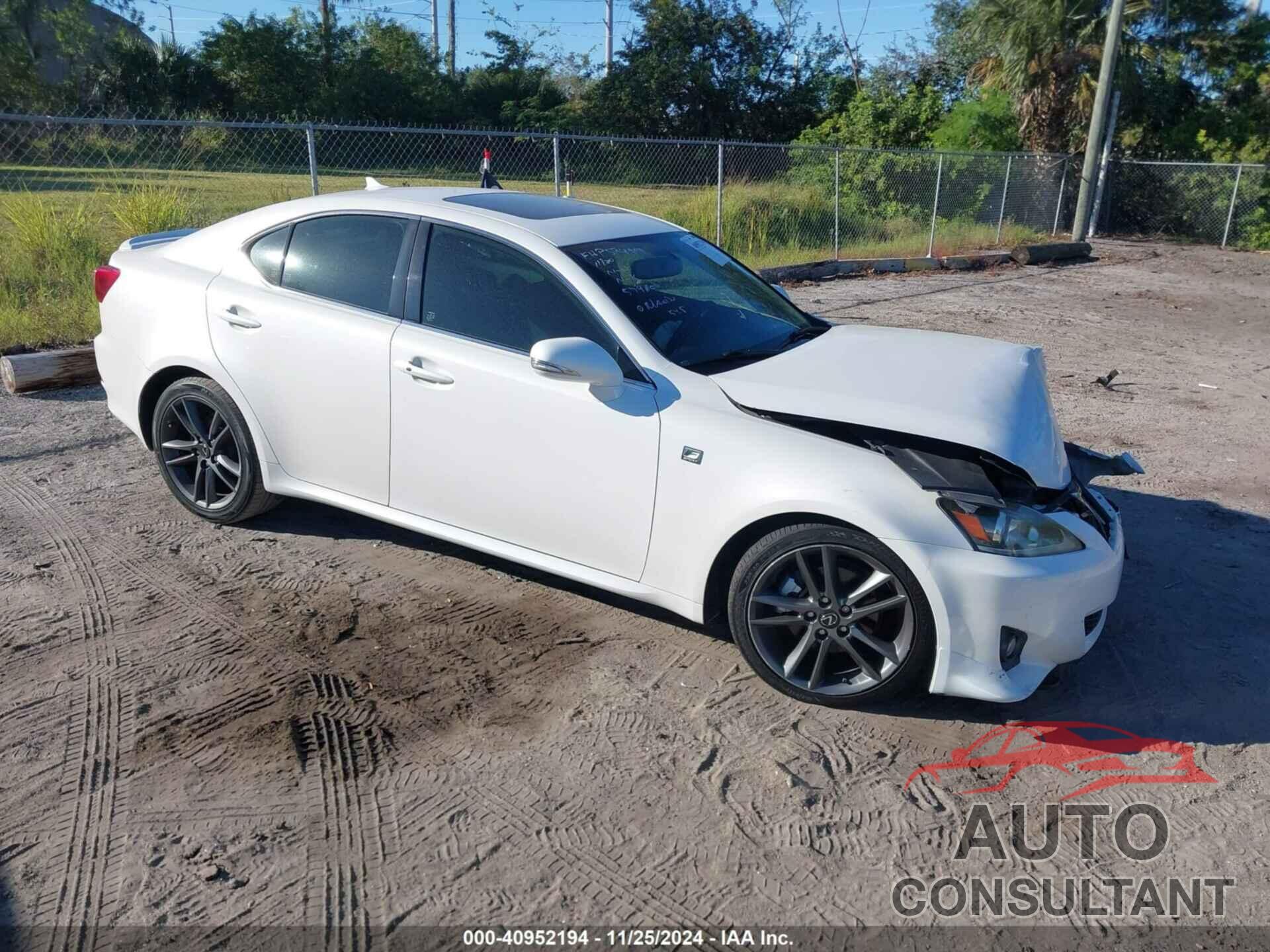 LEXUS IS 250 2012 - JTHBF5C21C5168916