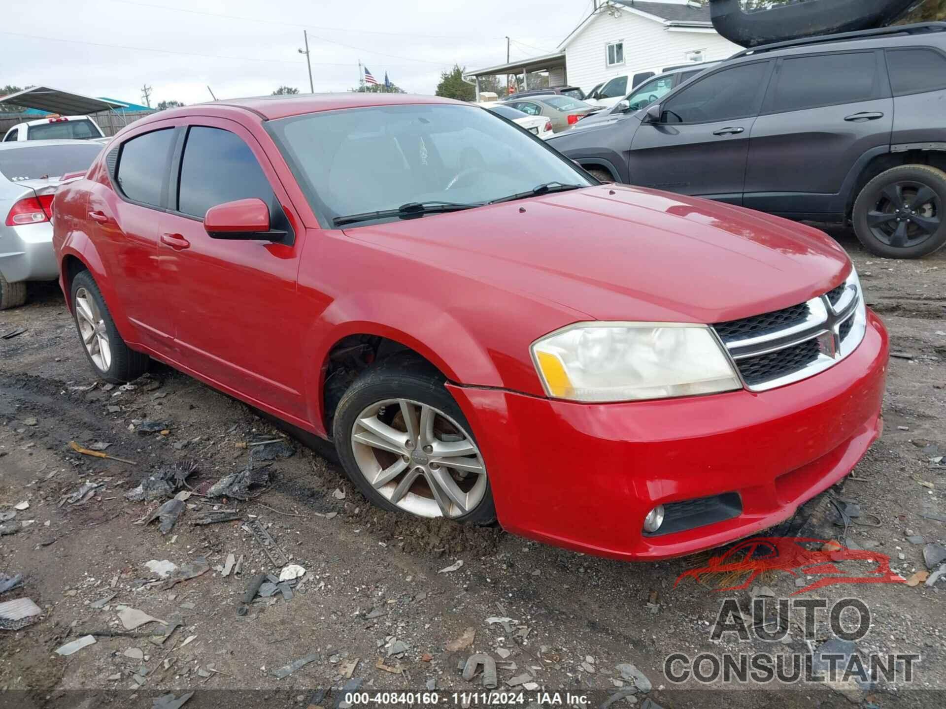 DODGE AVENGER 2012 - 1C3CDZEG3CN309873