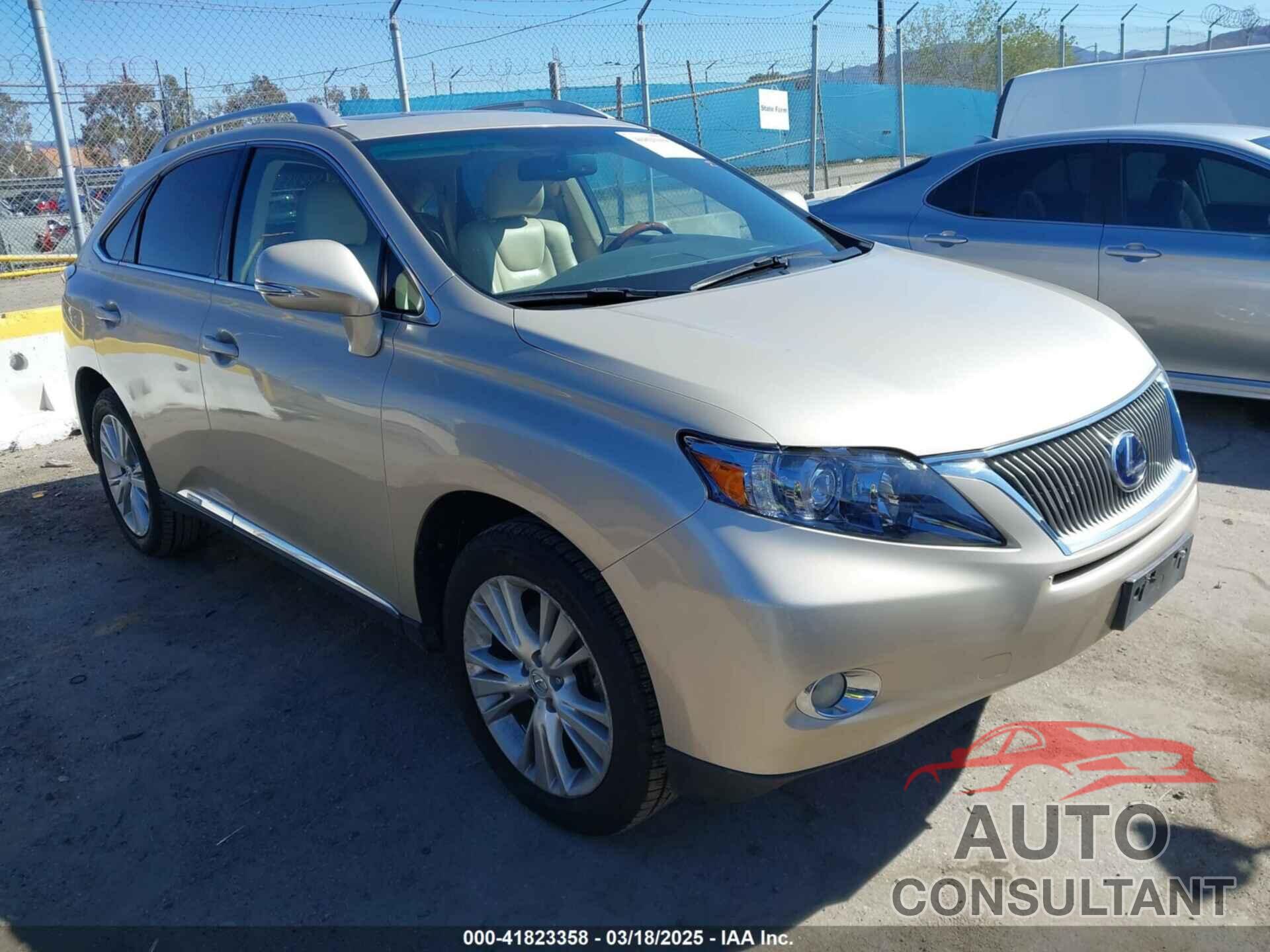 LEXUS RX 450H 2011 - JTJBC1BAXB2420753