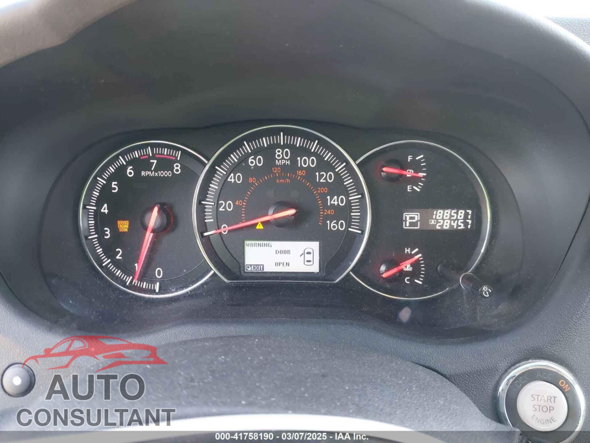 NISSAN MAXIMA 2012 - 1N4AA5AP1CC860802