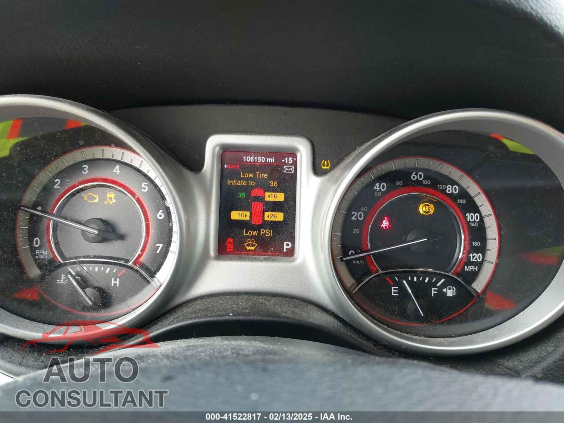 DODGE JOURNEY 2013 - 3C4PDCAB3DT687665