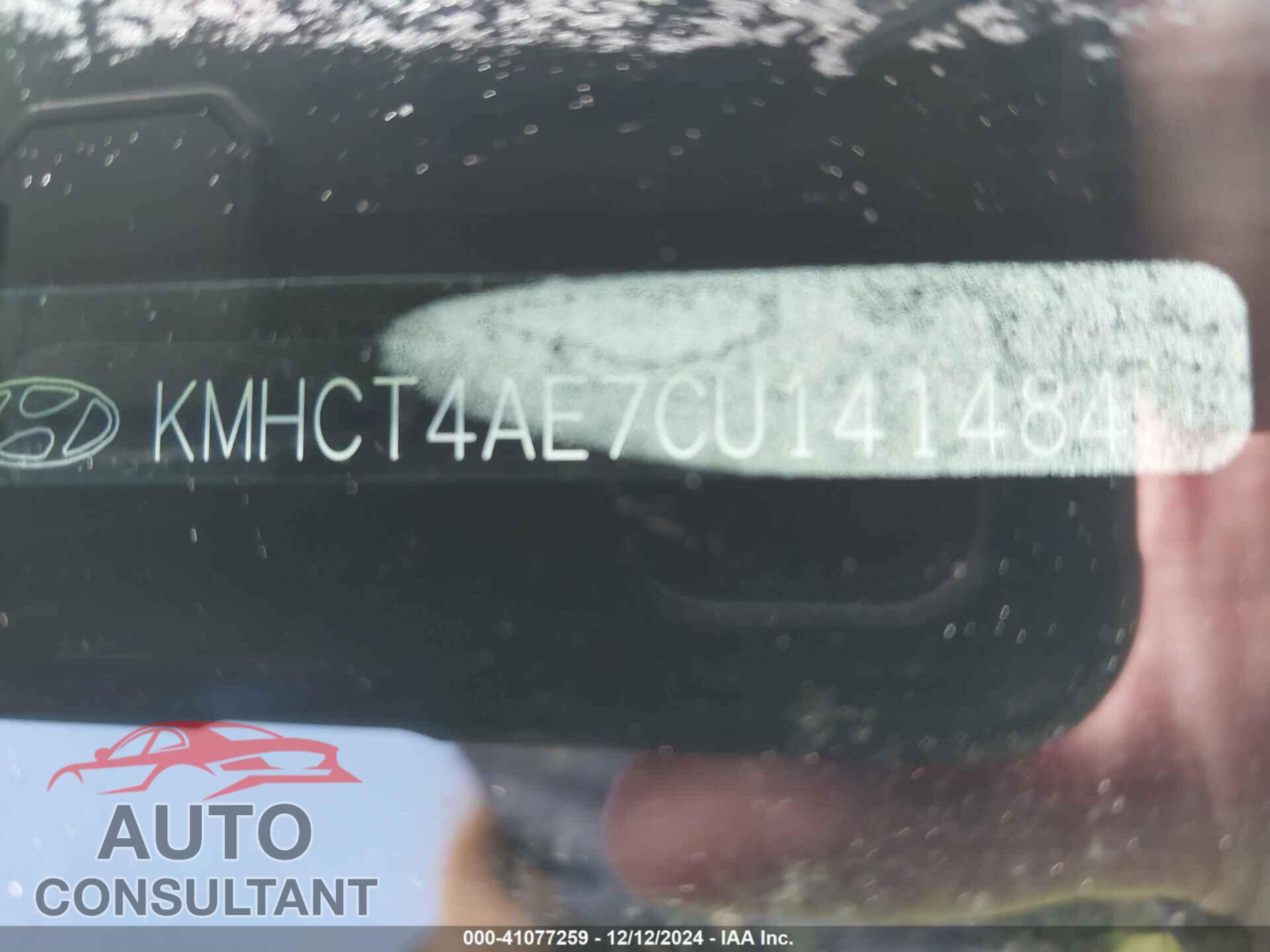 HYUNDAI ACCENT 2012 - KMHCT4AE7CU141484