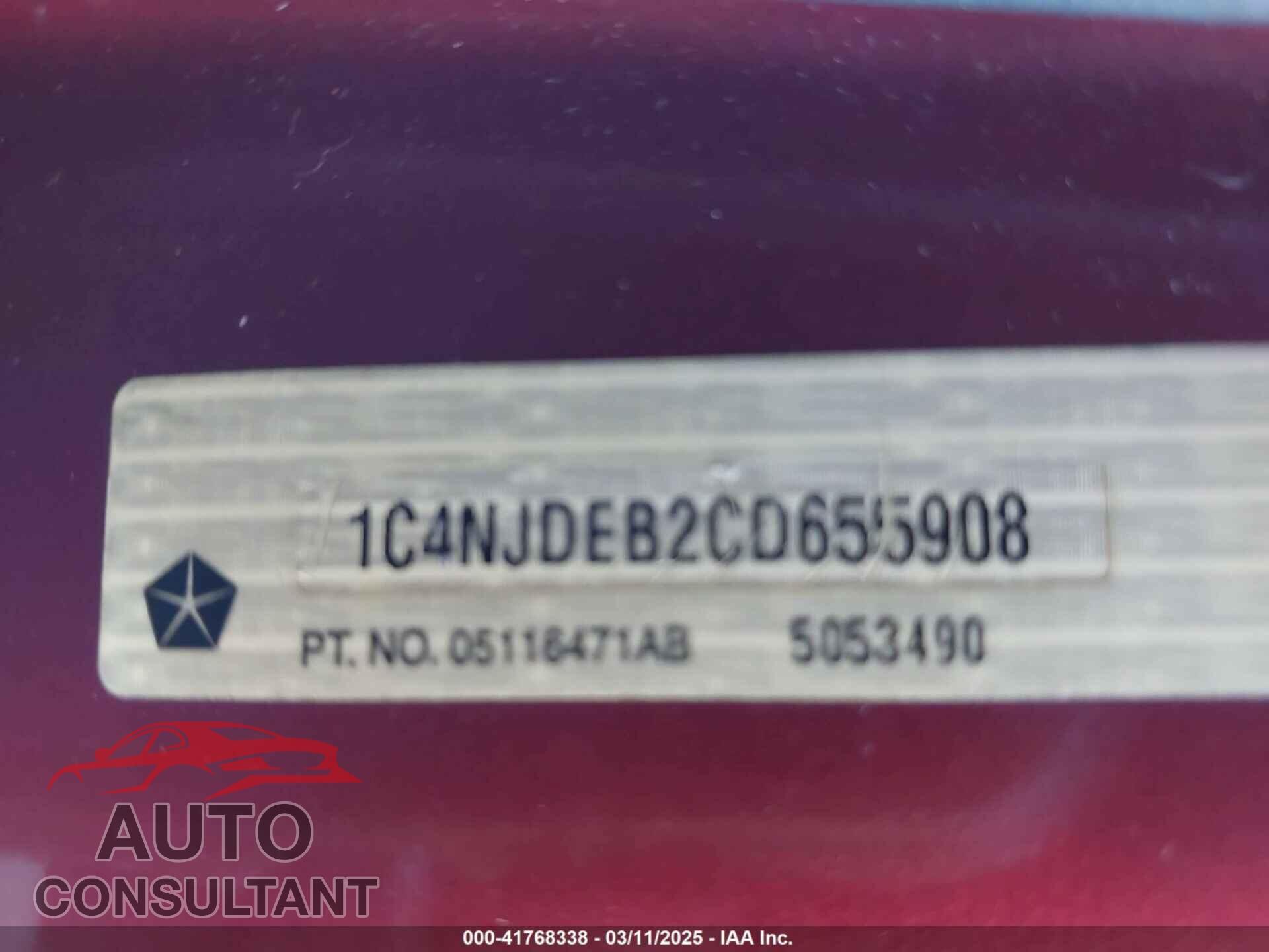 JEEP COMPASS 2012 - 1C4NJDEB2CD655908