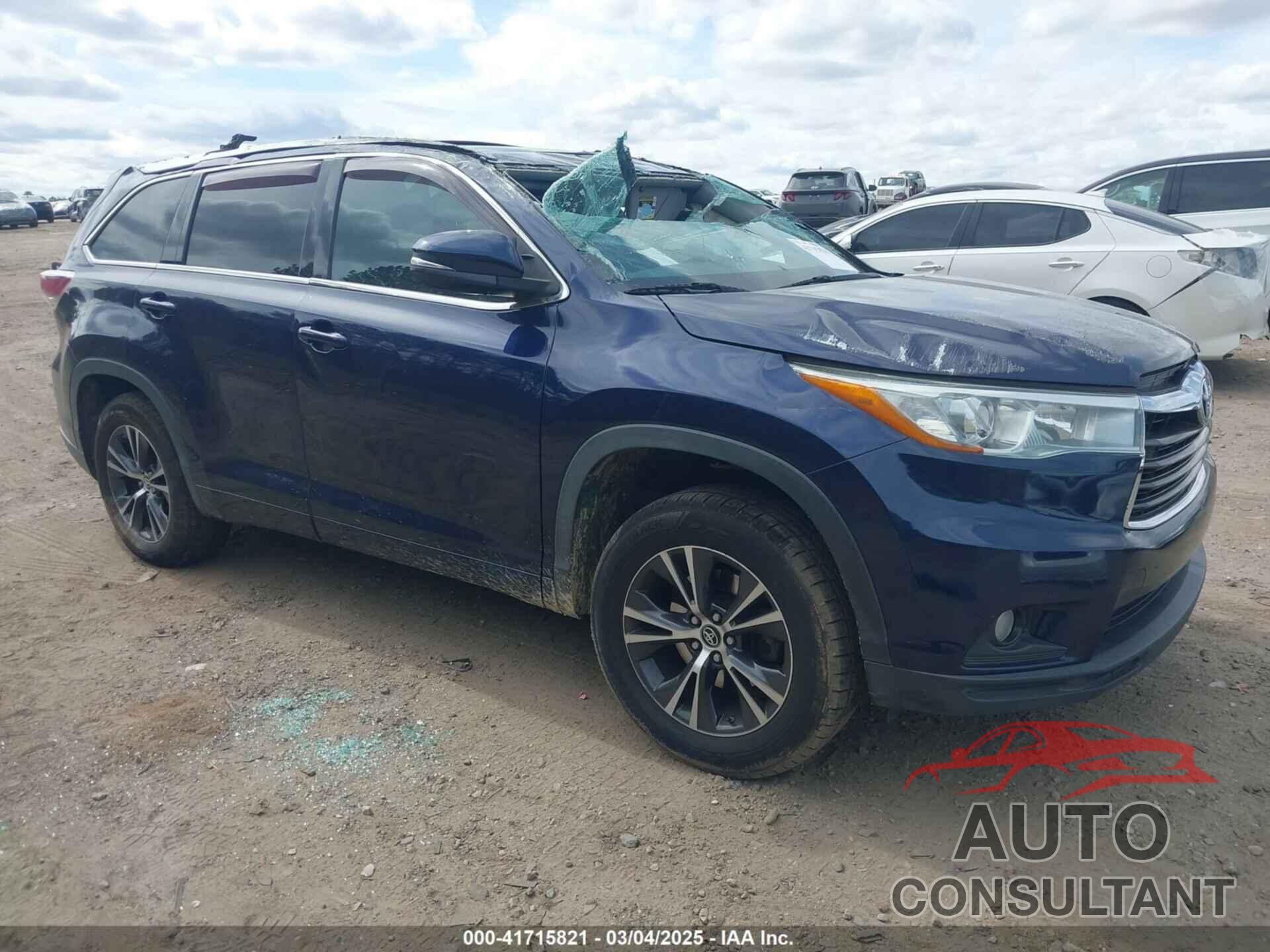 TOYOTA HIGHLANDER 2016 - 5TDKKRFH5GS160399