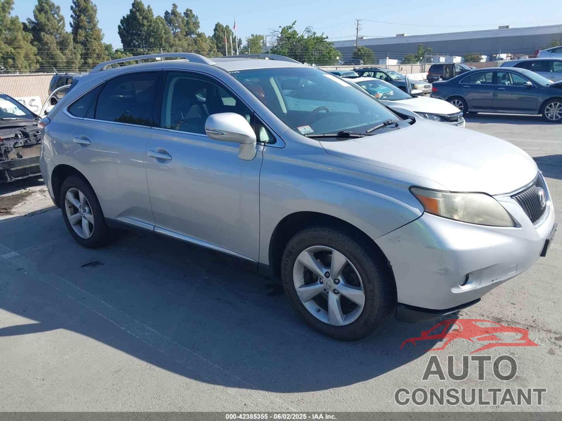 LEXUS RX 350 2010 - JTJBK1BA3A2402743
