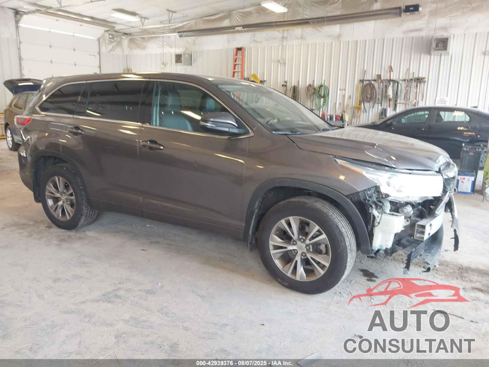 TOYOTA HIGHLANDER 2015 - 5TDBKRFH7FS144834