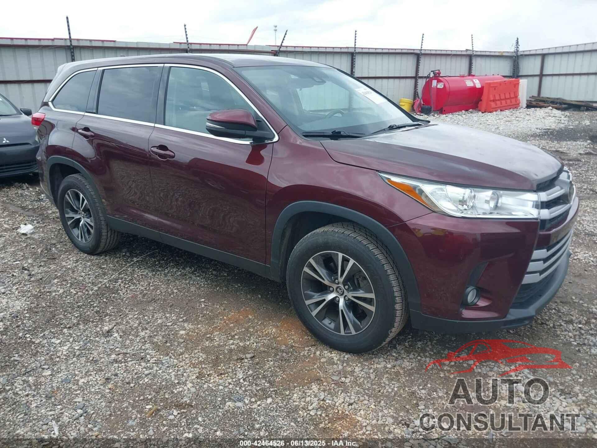 TOYOTA HIGHLANDER 2019 - 5TDZZRFH9KS336034