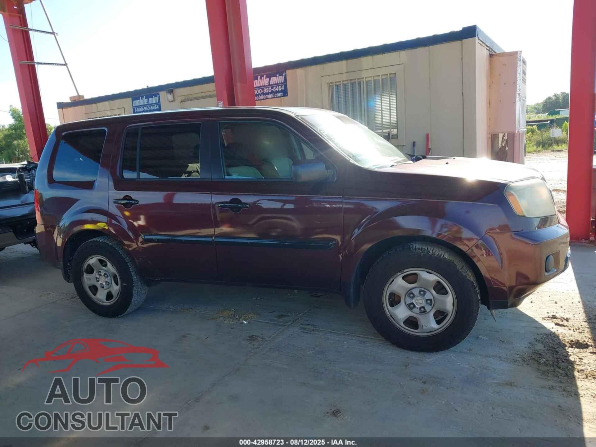 HONDA PILOT 2011 - 5FNYF3H23BB036620