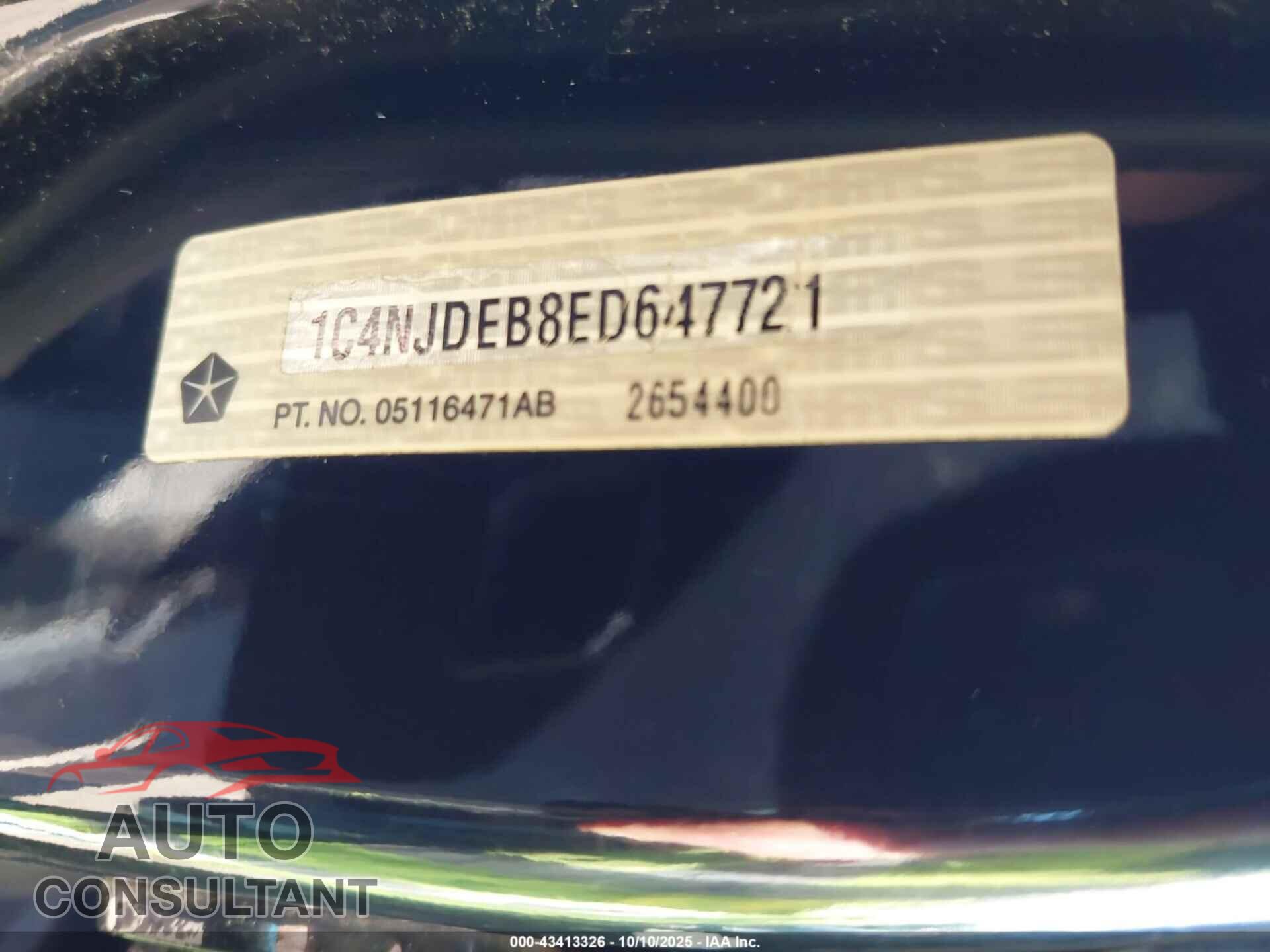 JEEP COMPASS 2014 - 1C4NJDEB8ED647721