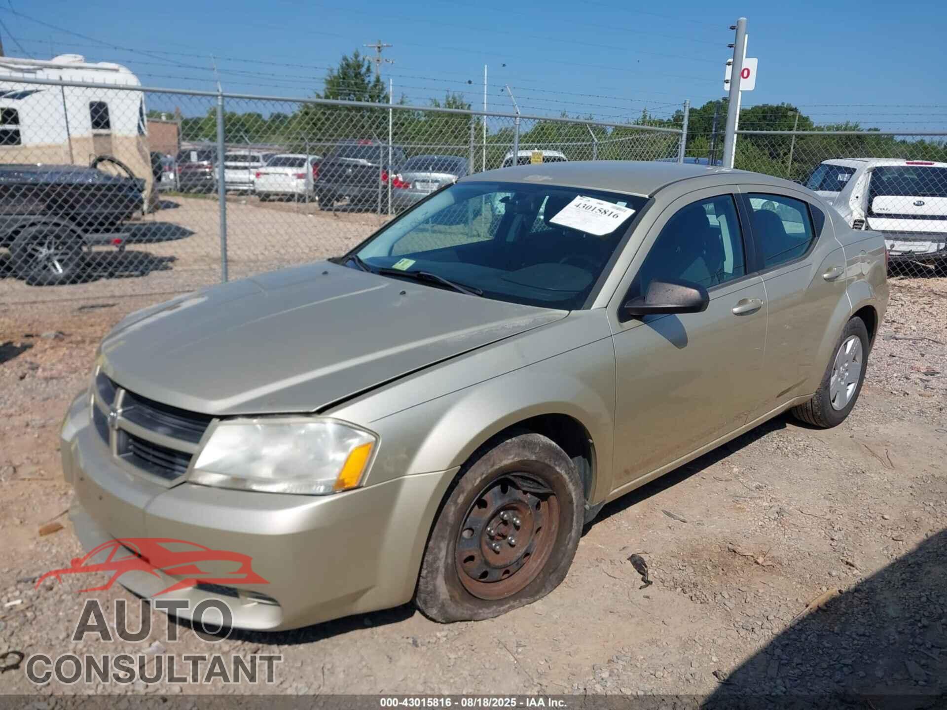 DODGE AVENGER 2010 - 1B3CC4FB3AN170198