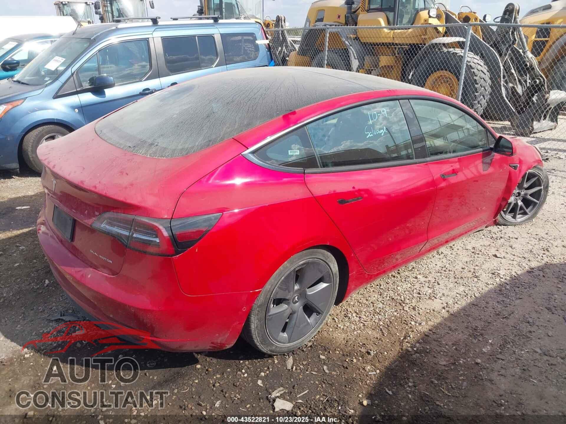 TESLA MODEL 3 2022 - 5YJ3E1EB1NF259233