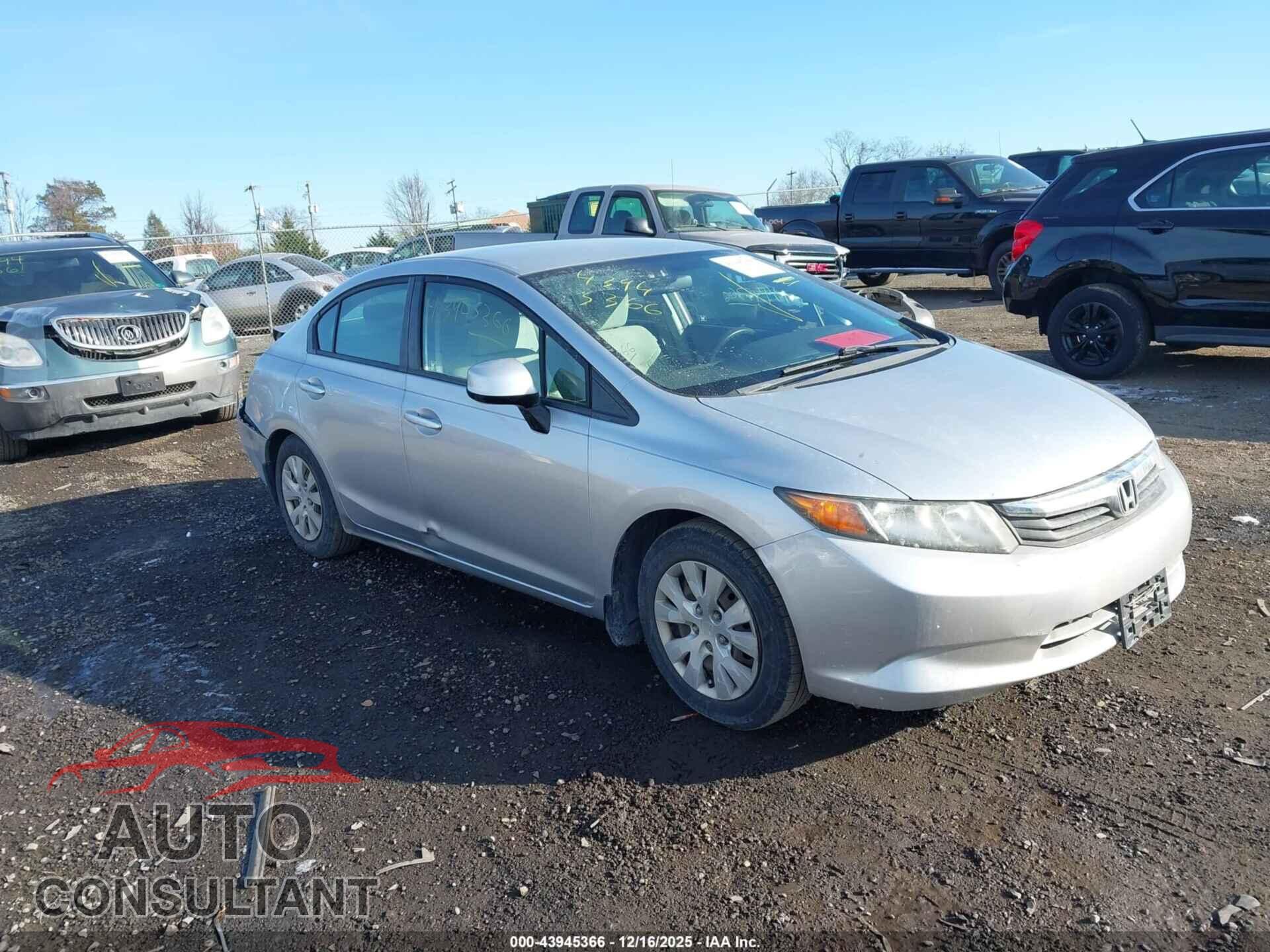 HONDA CIVIC 2012 - 19XFB2F55CE077834