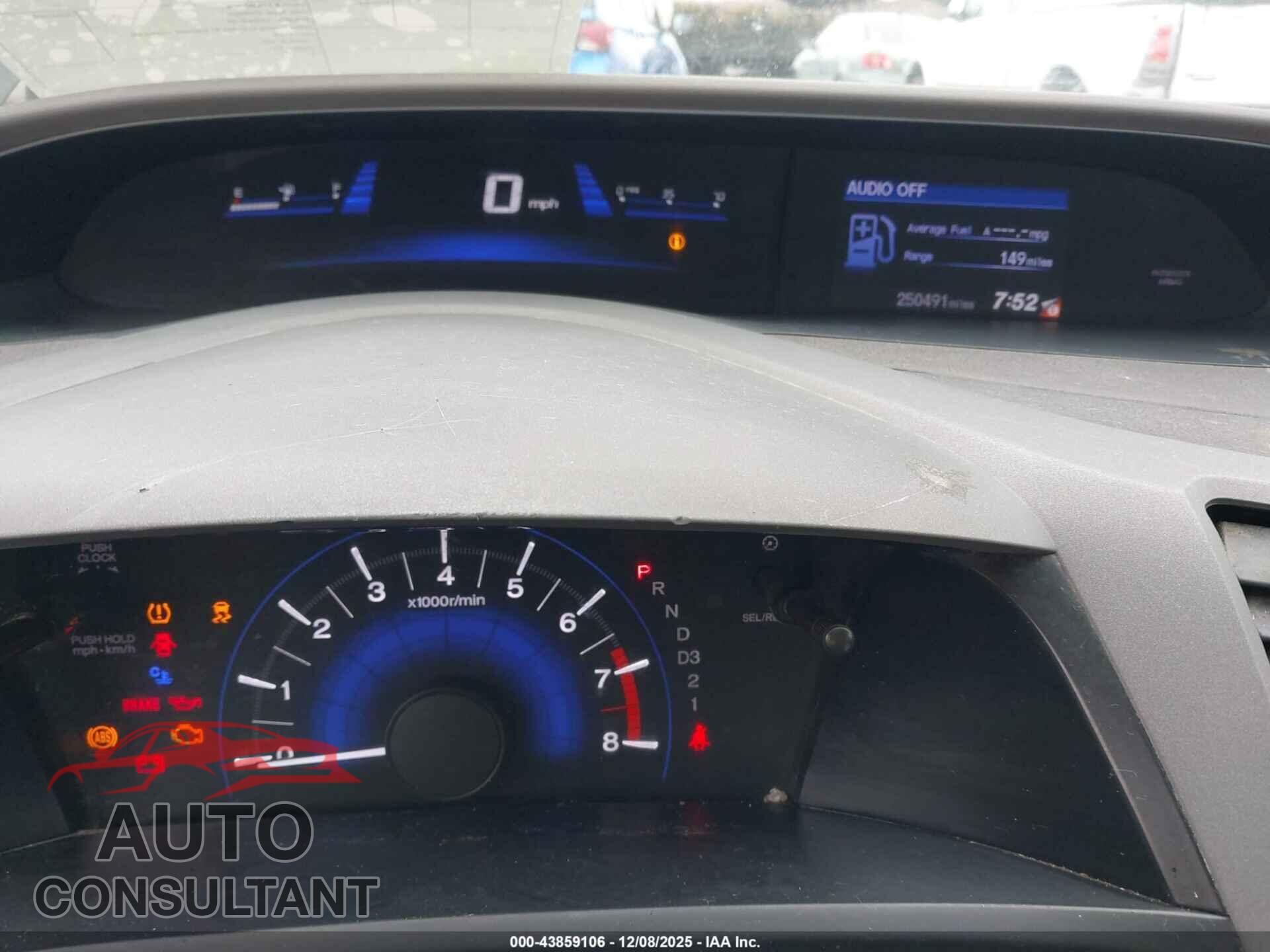 HONDA CIVIC 2012 - JHMFB2F54CS005924