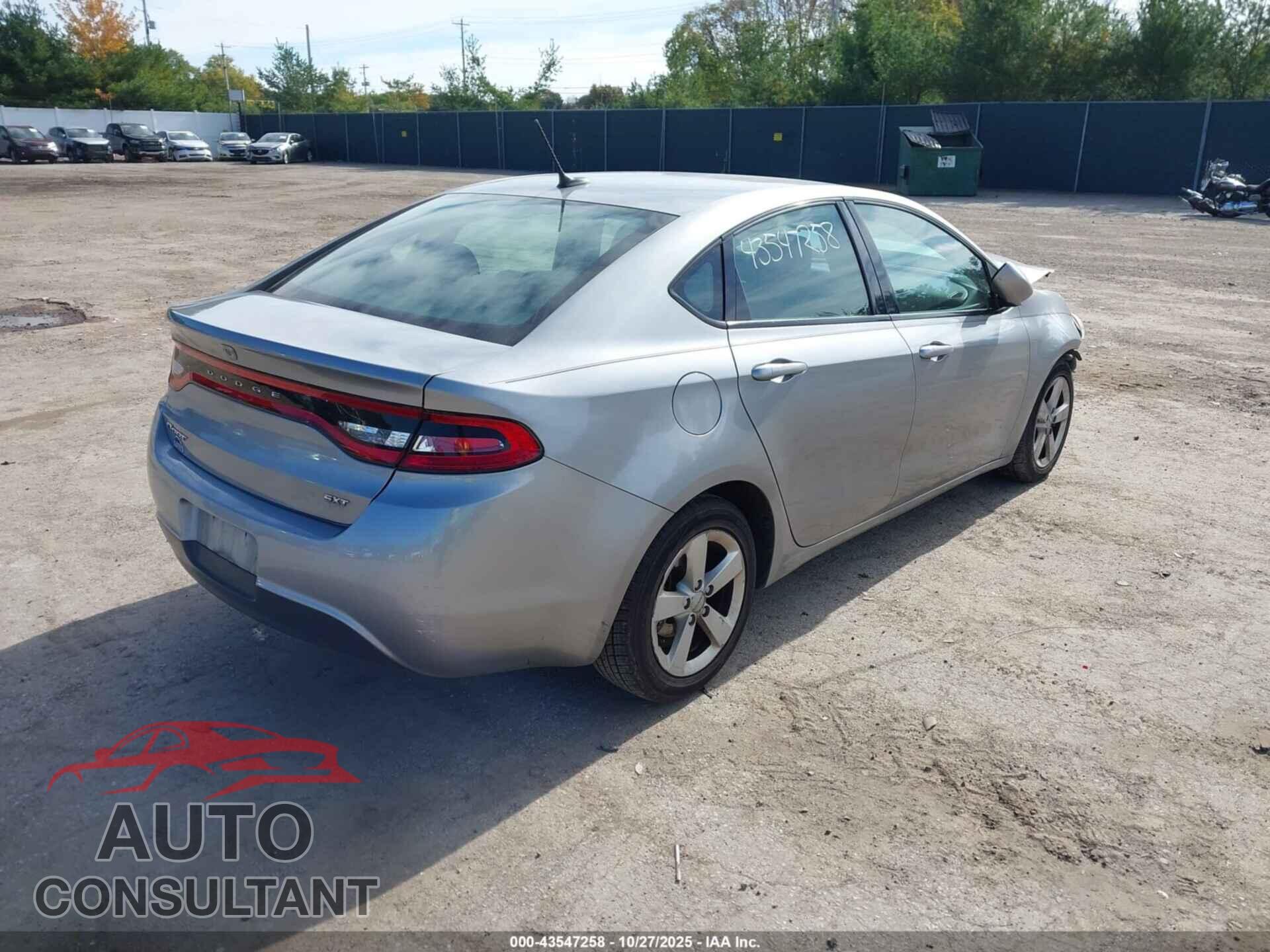 DODGE DART 2015 - 1C3CDFBB3FD363207