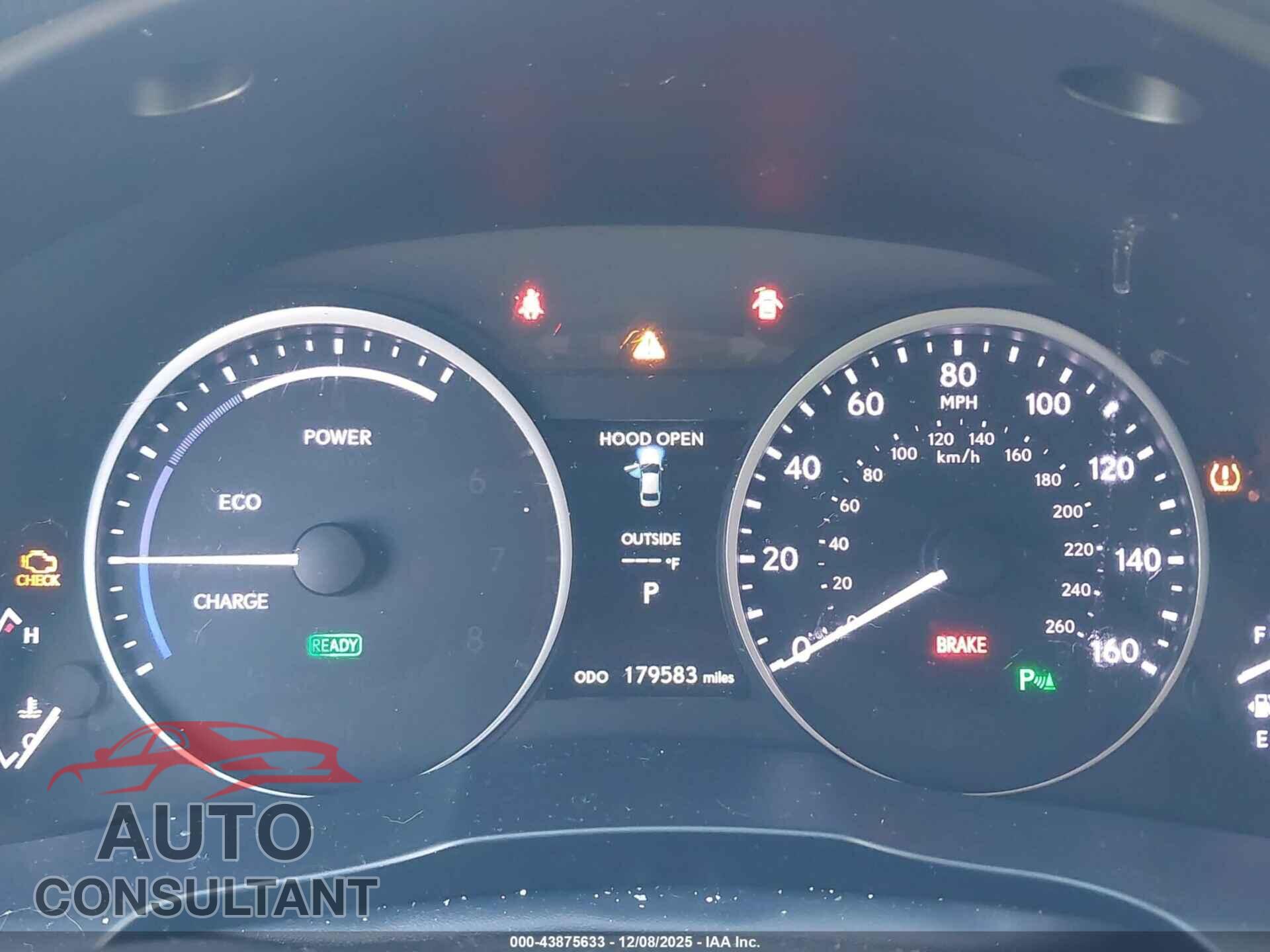 LEXUS ES 300H 2013 - JTHBW1GG7D2024904
