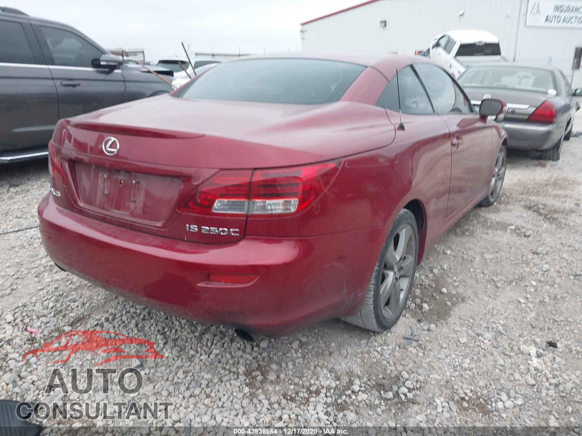 LEXUS IS 250C 2010 - JTHFF2C29A2507596