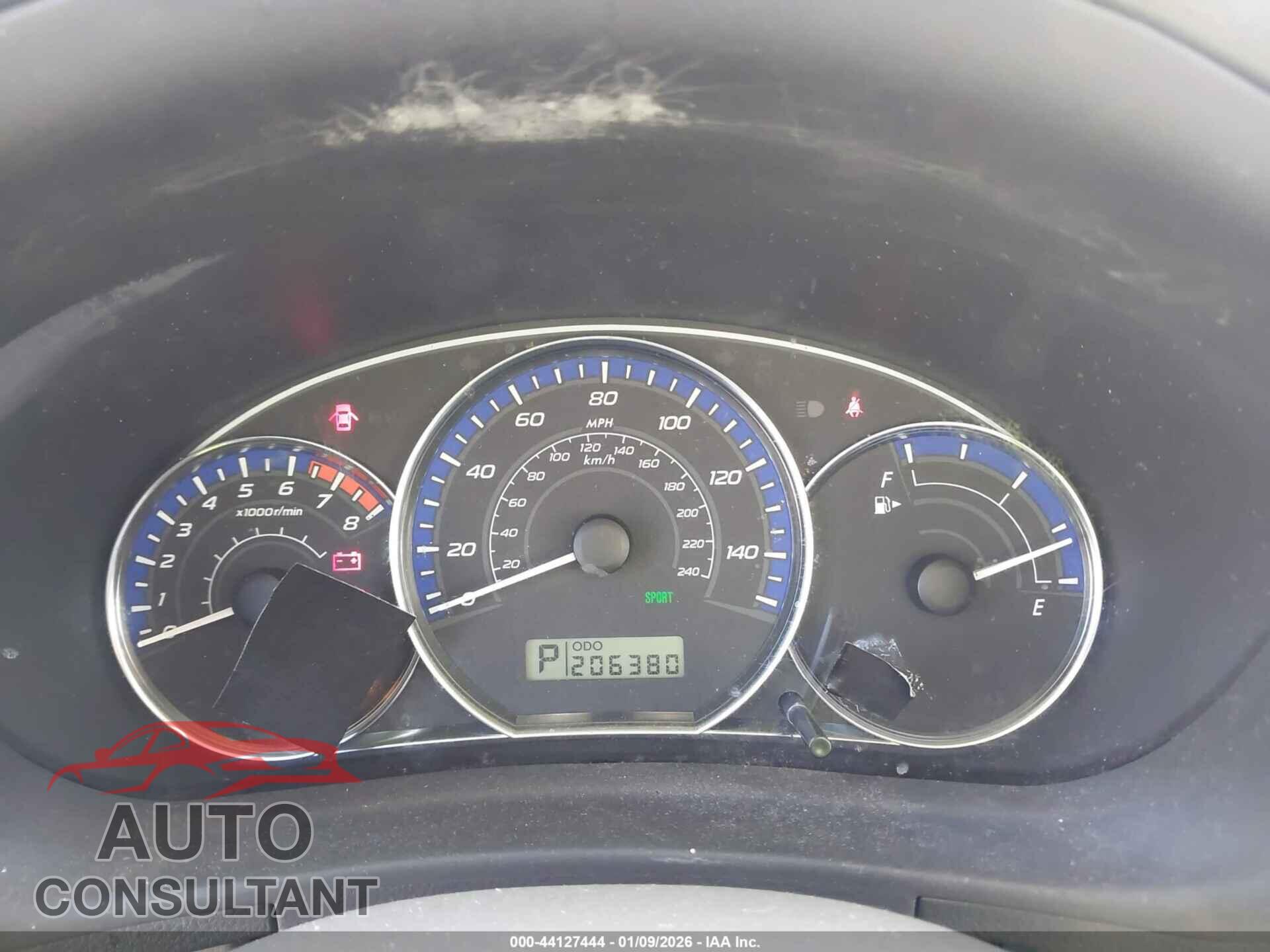 SUBARU FORESTER 2011 - JF2SHABC5BH716493
