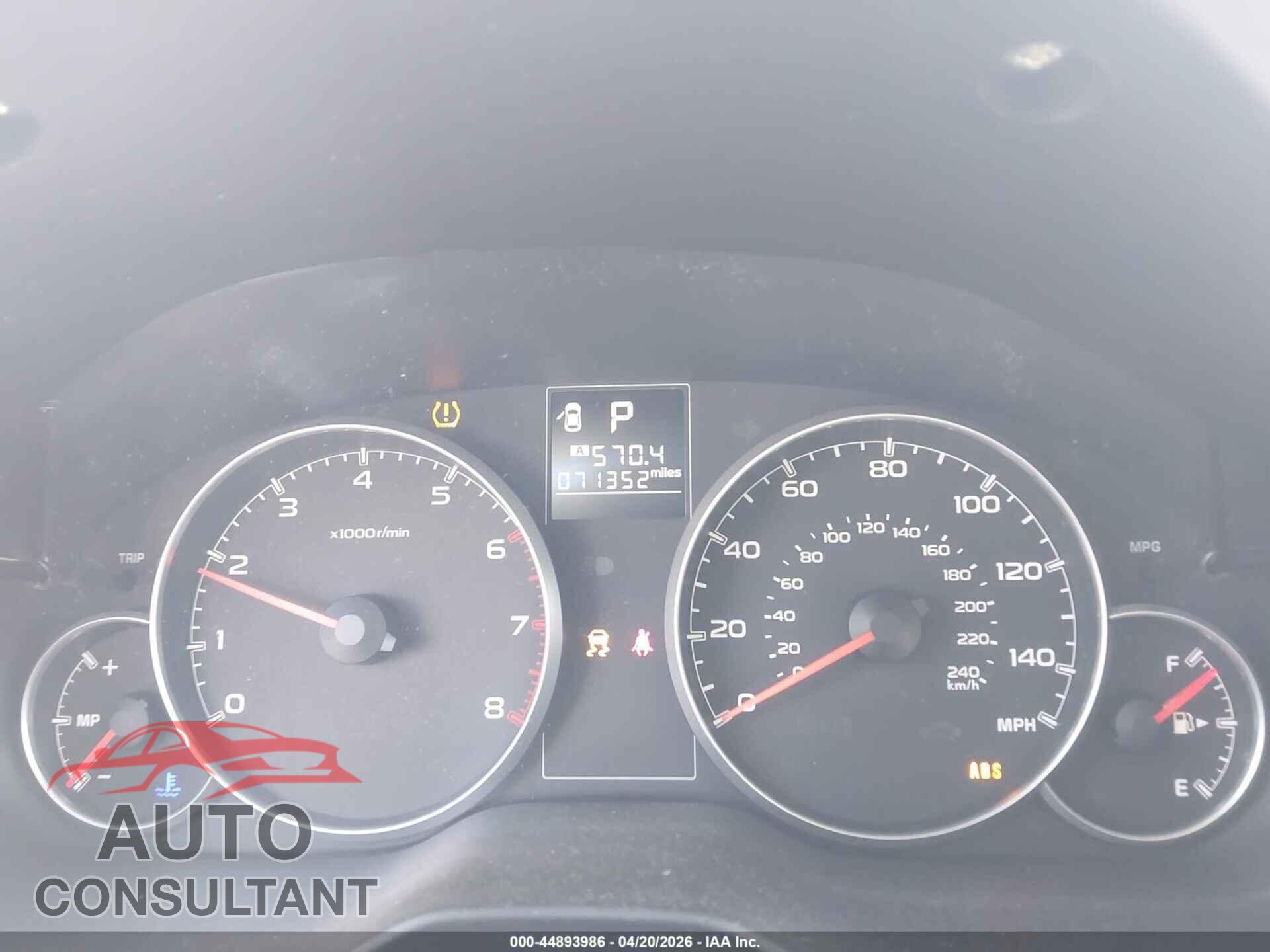 SUBARU OUTBACK 2014 - 4S4BRBDC3E3276060