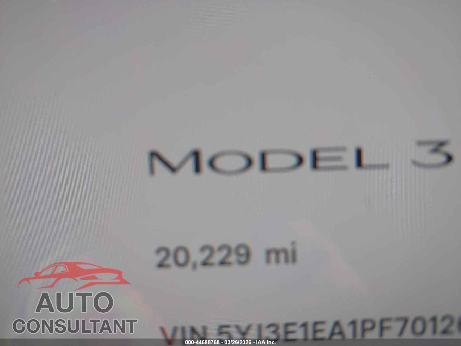 TESLA MODEL 3 2023 - 5YJ3E1EA1PF701261