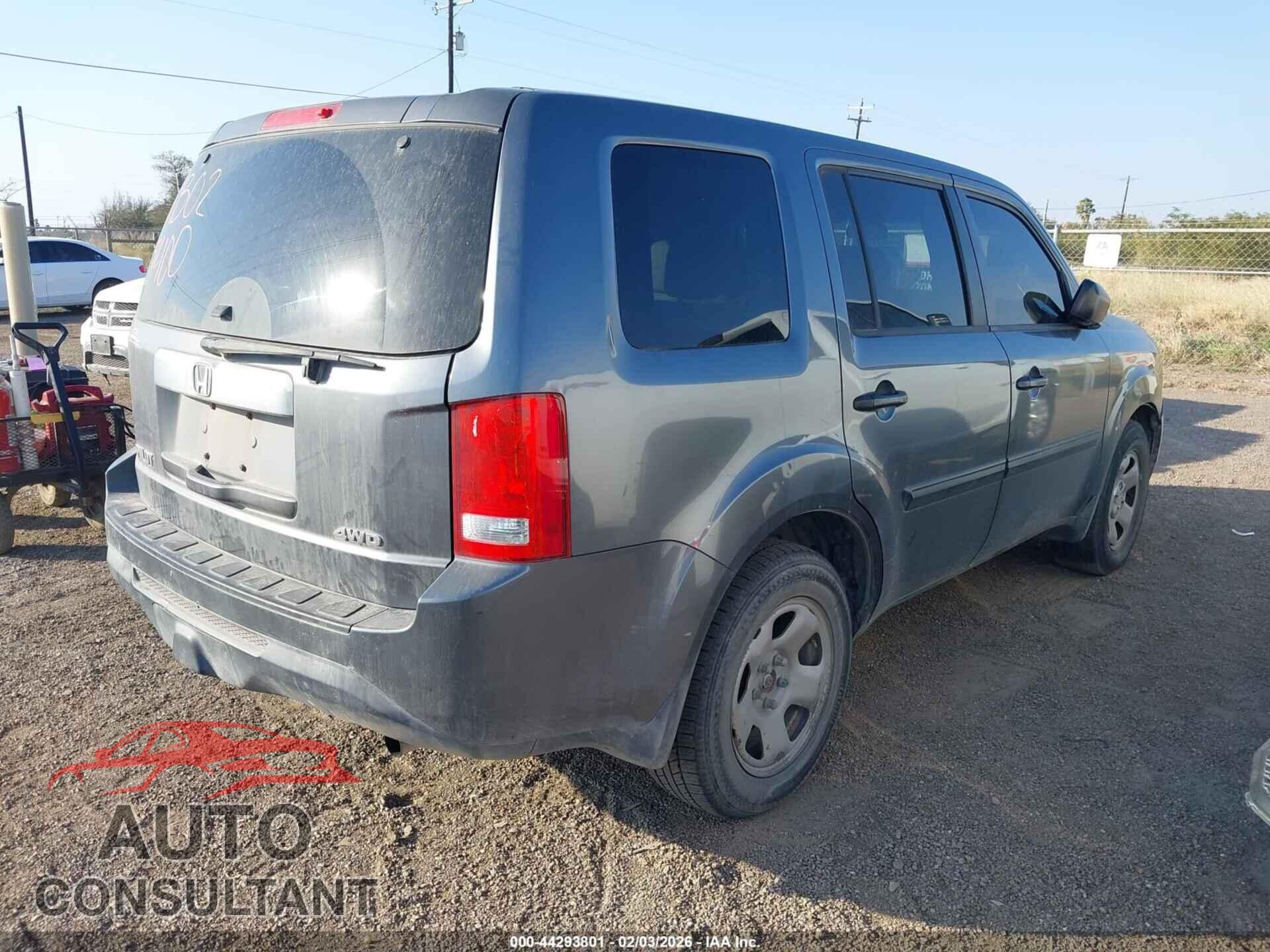 HONDA PILOT 2012 - 5FNYF4H21CB025400