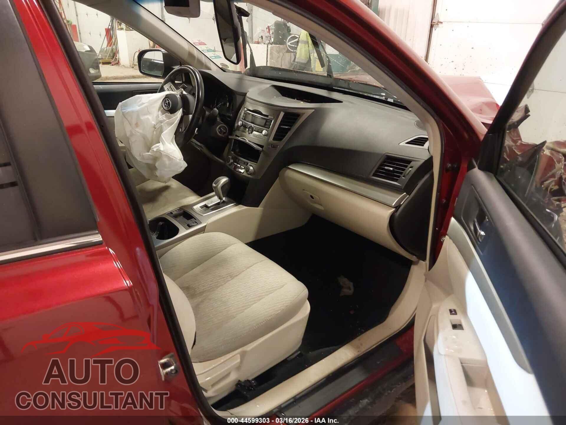 SUBARU OUTBACK 2011 - 4S4BRCCC0B3356225