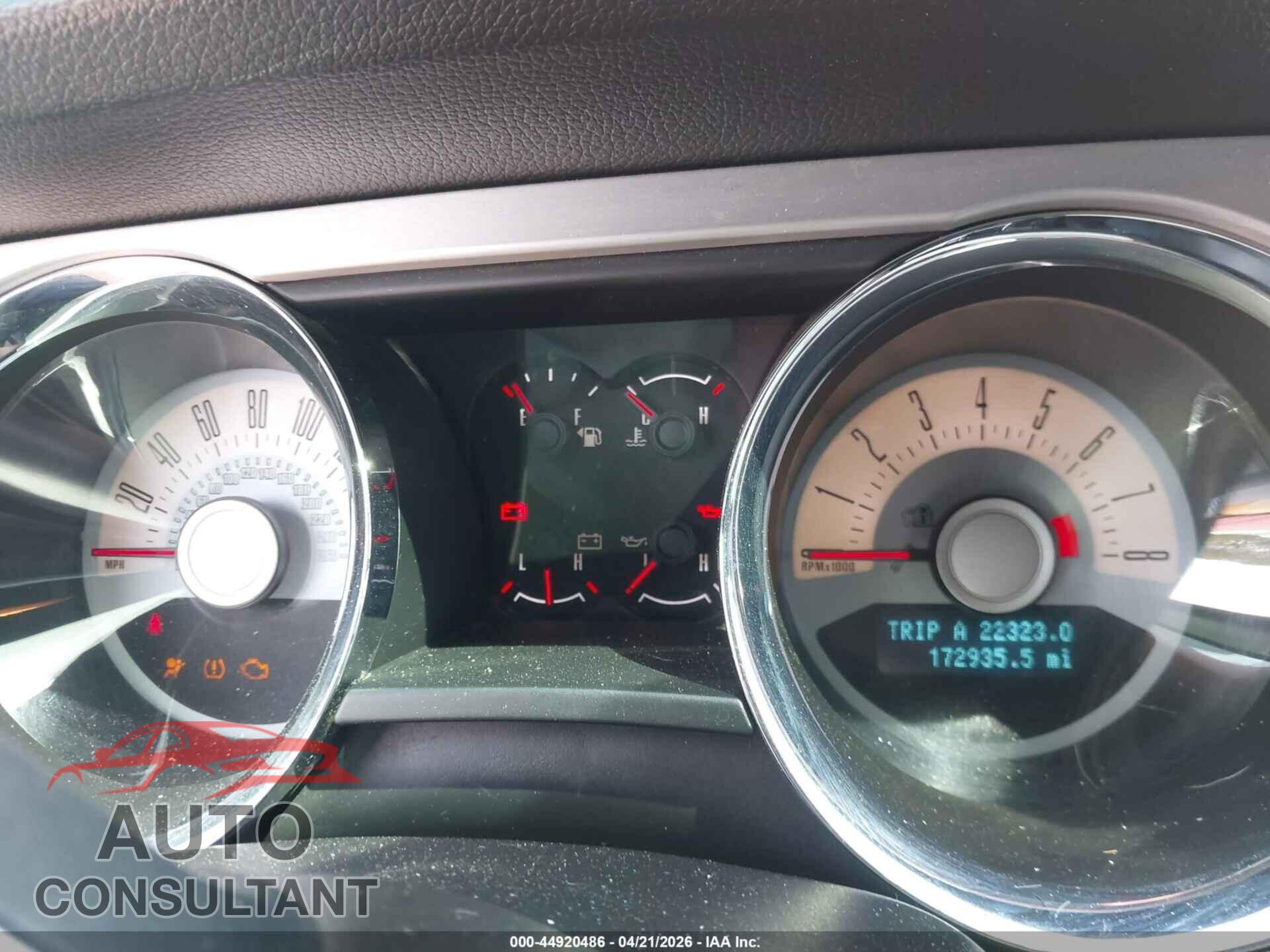FORD MUSTANG 2012 - 1ZVBP8EM7C5244702