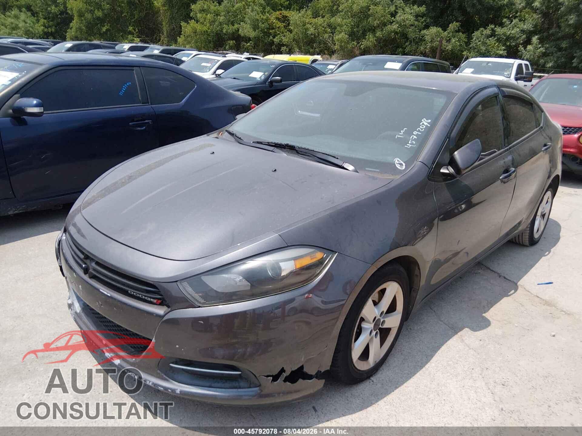 DODGE DART 2015 - 1C3CDFBB7FD286082