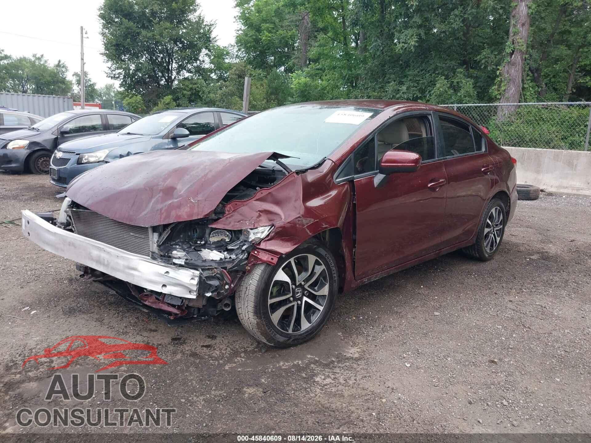 HONDA CIVIC 2015 - 19XFB2F52FE222476