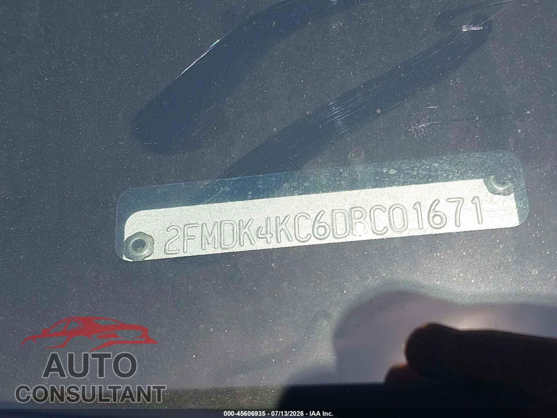 FORD EDGE 2013 - 2FMDK4KC6DBC01671