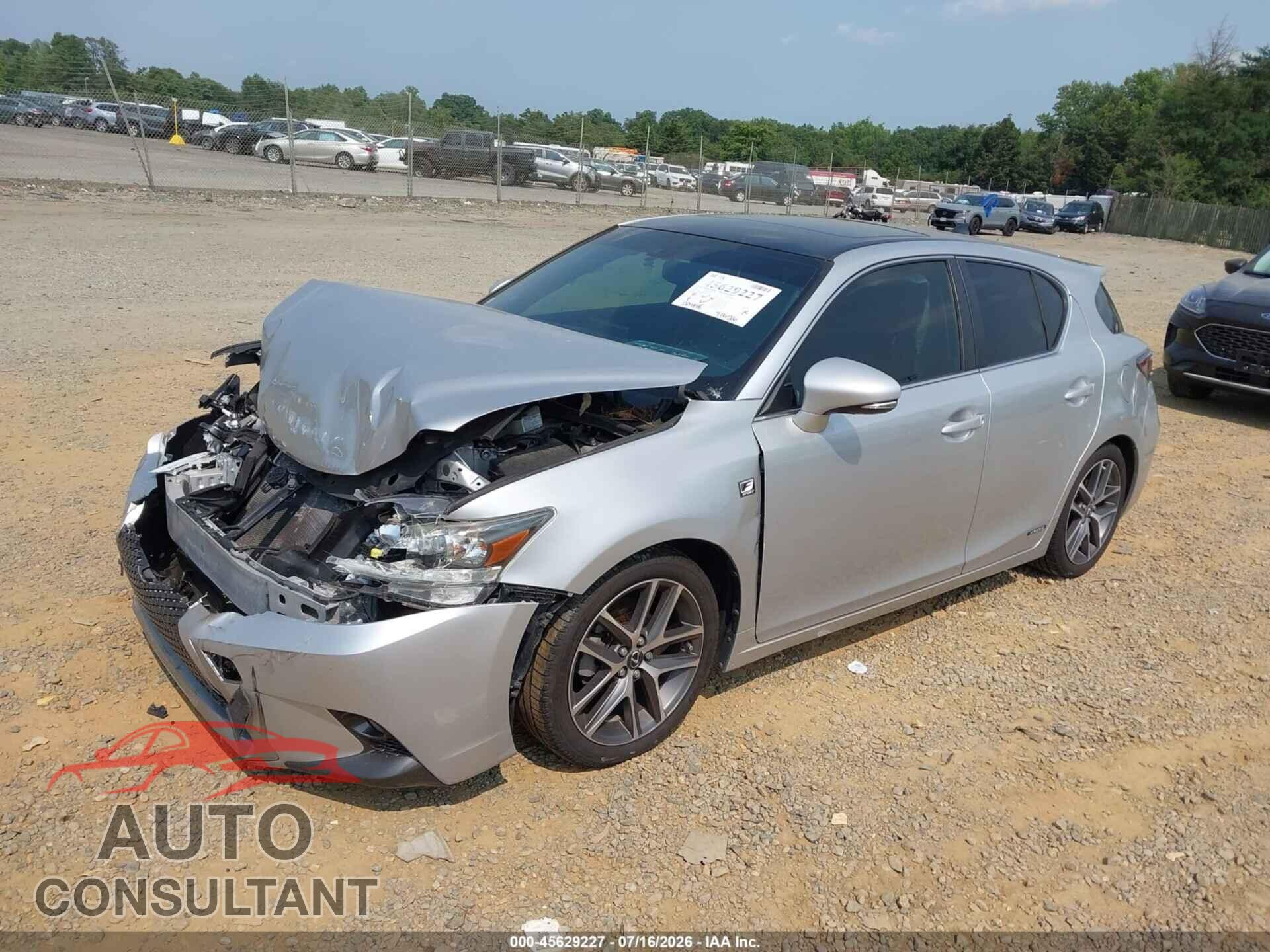 LEXUS CT 200H 2015 - JTHKD5BH6F2249234